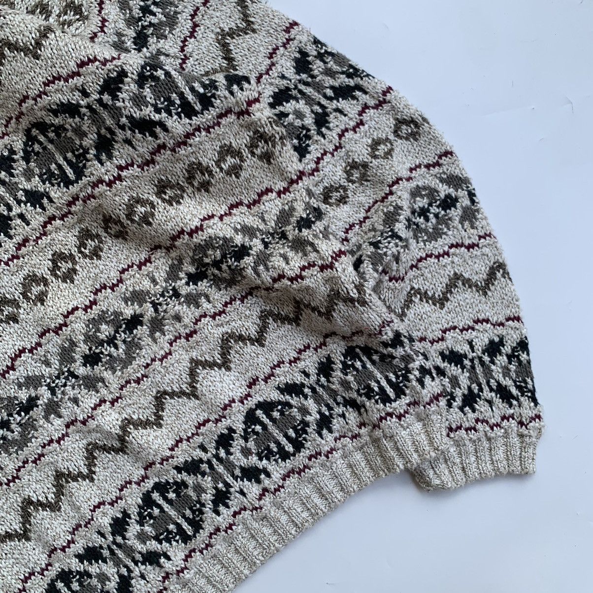 Coogi Knitwear vintage jumpers pattern grandpa sweater by Woolrich Size US XL / EU 56 / 4 - 2 Thumbnail