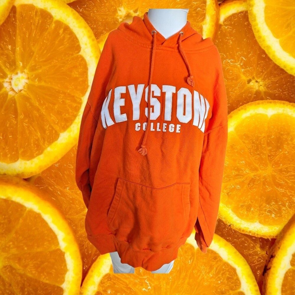 Other Keystone College Hoodie Pullover Graphic Print Orange Sweats Size US XL / EU 56 / 4 - 5 Thumbnail