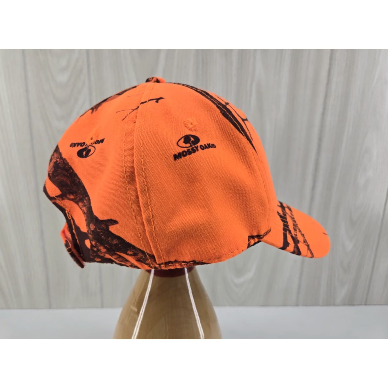 Vintage VINTAGE Mossy Oak Ergon Men's Safety Orange Hunting Cap Camo Baseball Cap Adjustable Orange Camouflage Men Size ONE SIZE - 6 Thumbnail