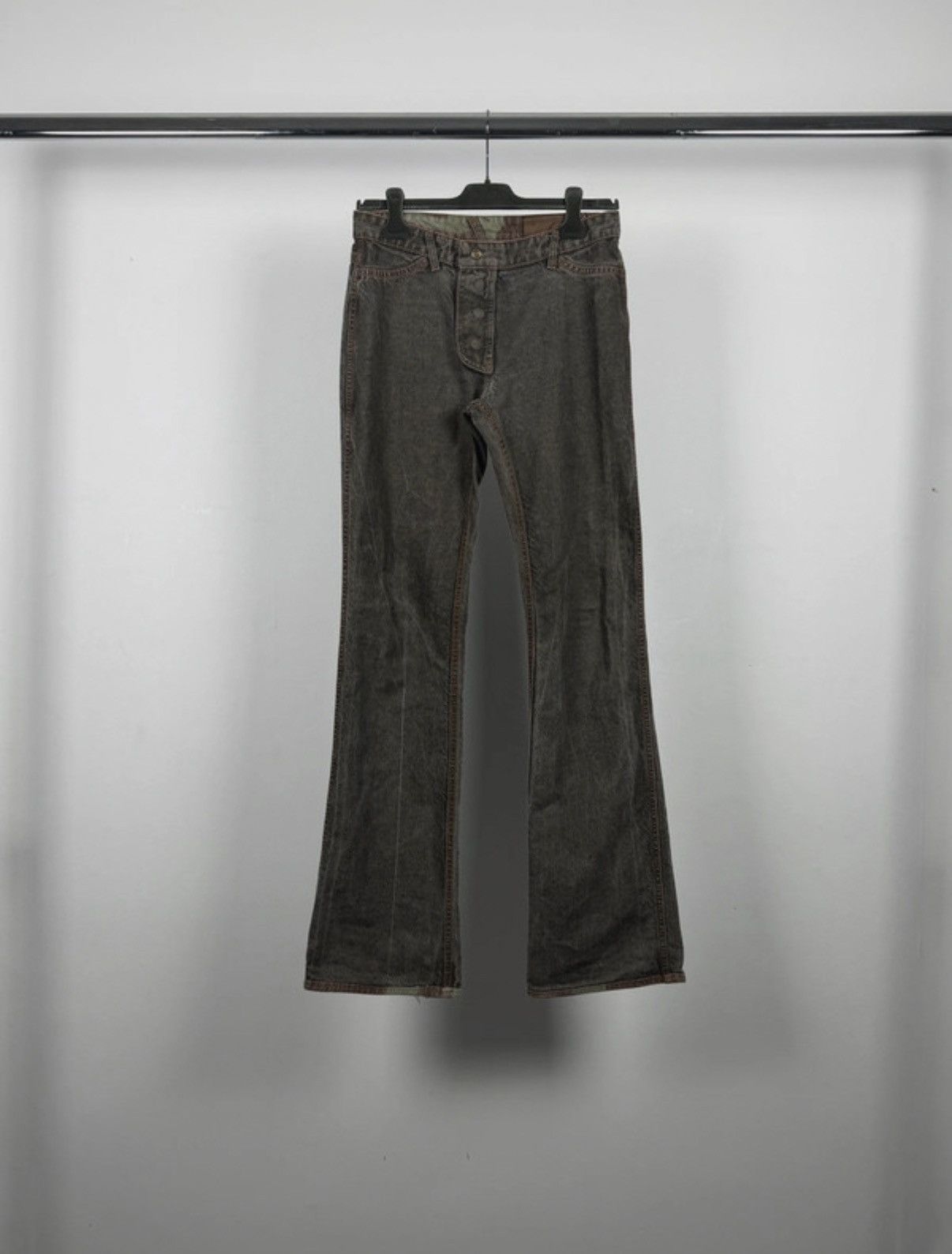 Roberto Cavalli Roberto Cavalli S/S2002 Reversible Psychedelic Denim Jeans Size 30" / US 8 / IT 44 - 10 Thumbnail