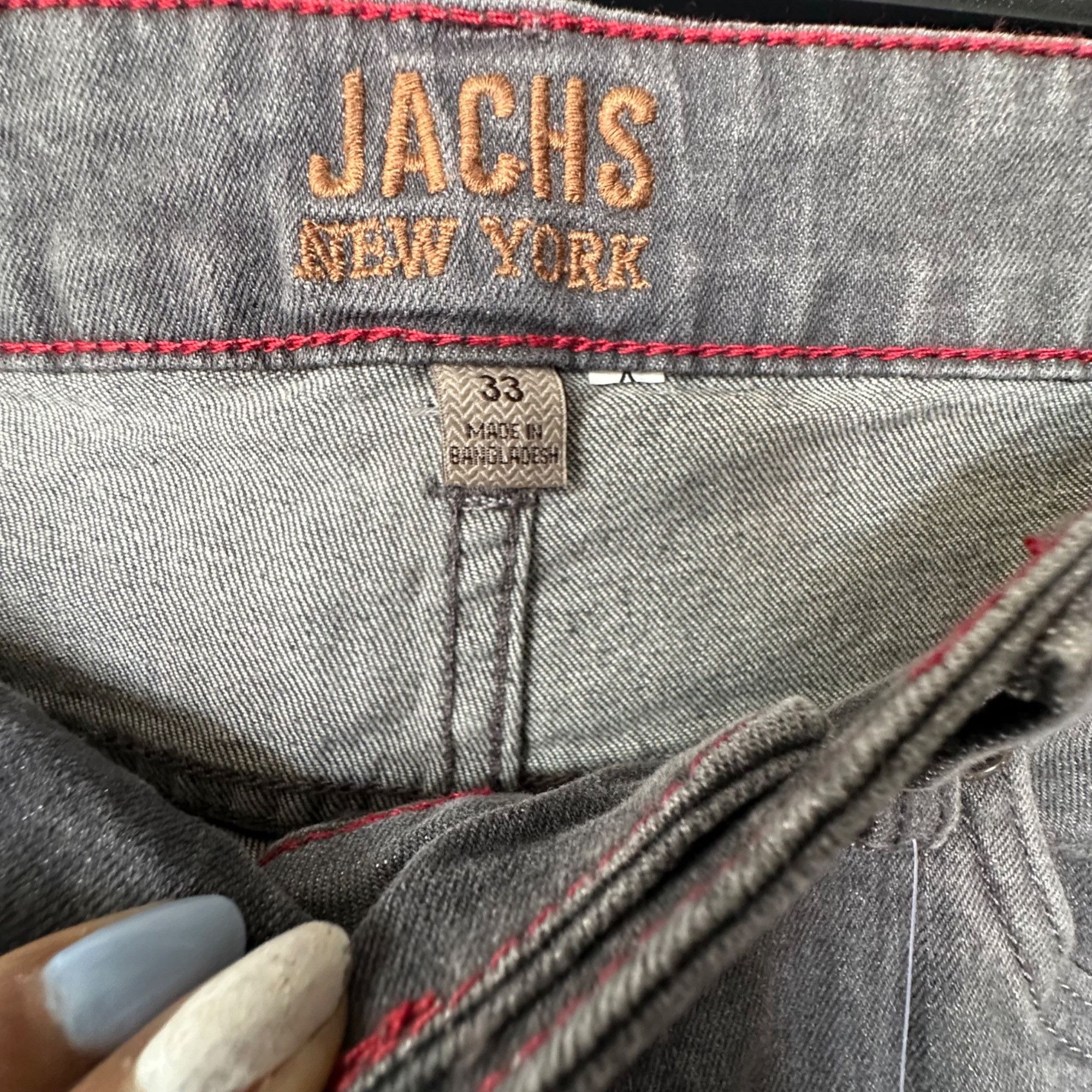 Other JACHS New York Mens Jeans Sz 33*31 JACHS New York Grey Slim Size US 33 - 9 Thumbnail