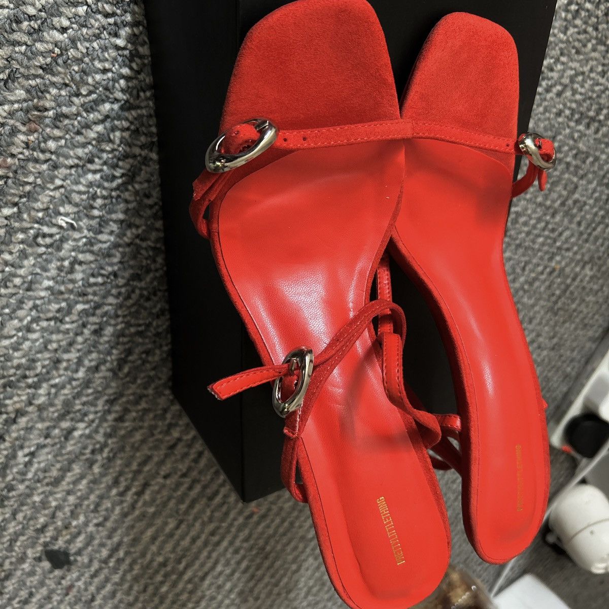 Other Red Pu Heels Size US 7 / IT 37 - 2 Thumbnail
