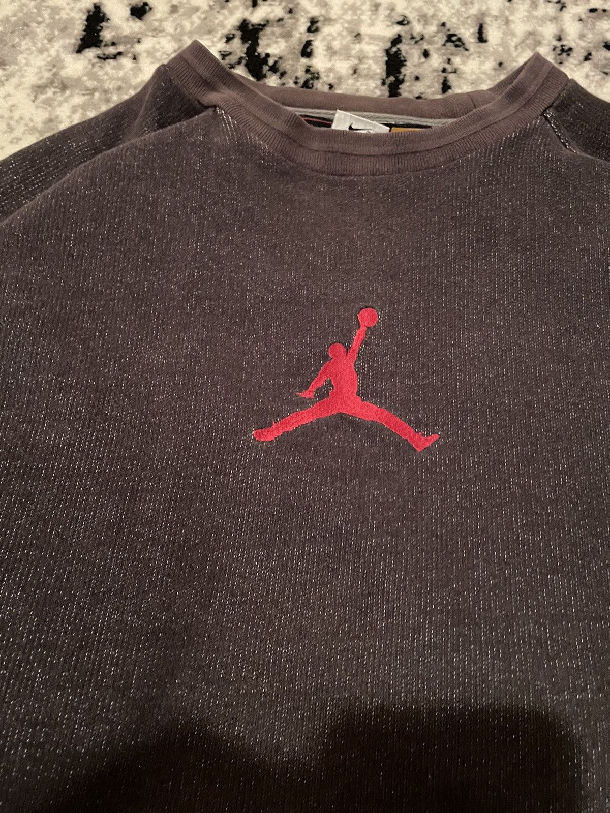Jordan Brand × Nike × Vintage Sweater Jordan Vintage Crazy Fit Streetwear 80s Big Logo Size US L / EU 52-54 / 3 - 4 Thumbnail