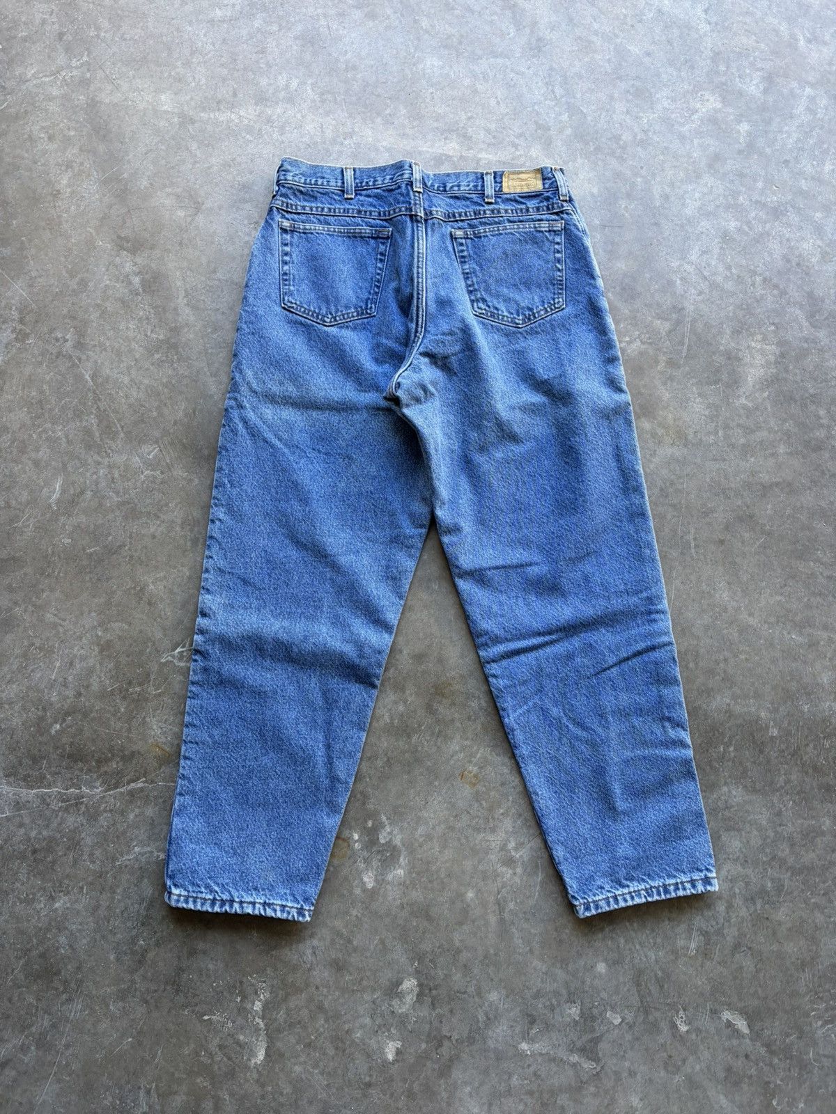 L.L. Bean L.L. Bean Faded Flannel Lined Baggy Workwear Denim Size US 34 / EU 50 - 4 Thumbnail