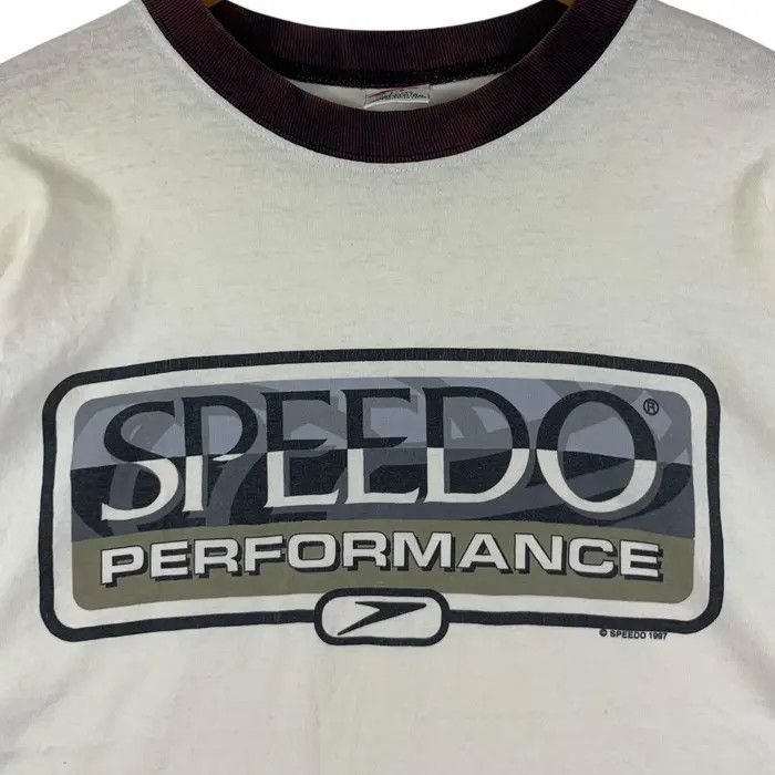 Speedo Vintage 1997 SPEEDO PERFORMANCE Box Logo Tee Shirt Size US L / EU 52-54 / 3 - 3 Thumbnail