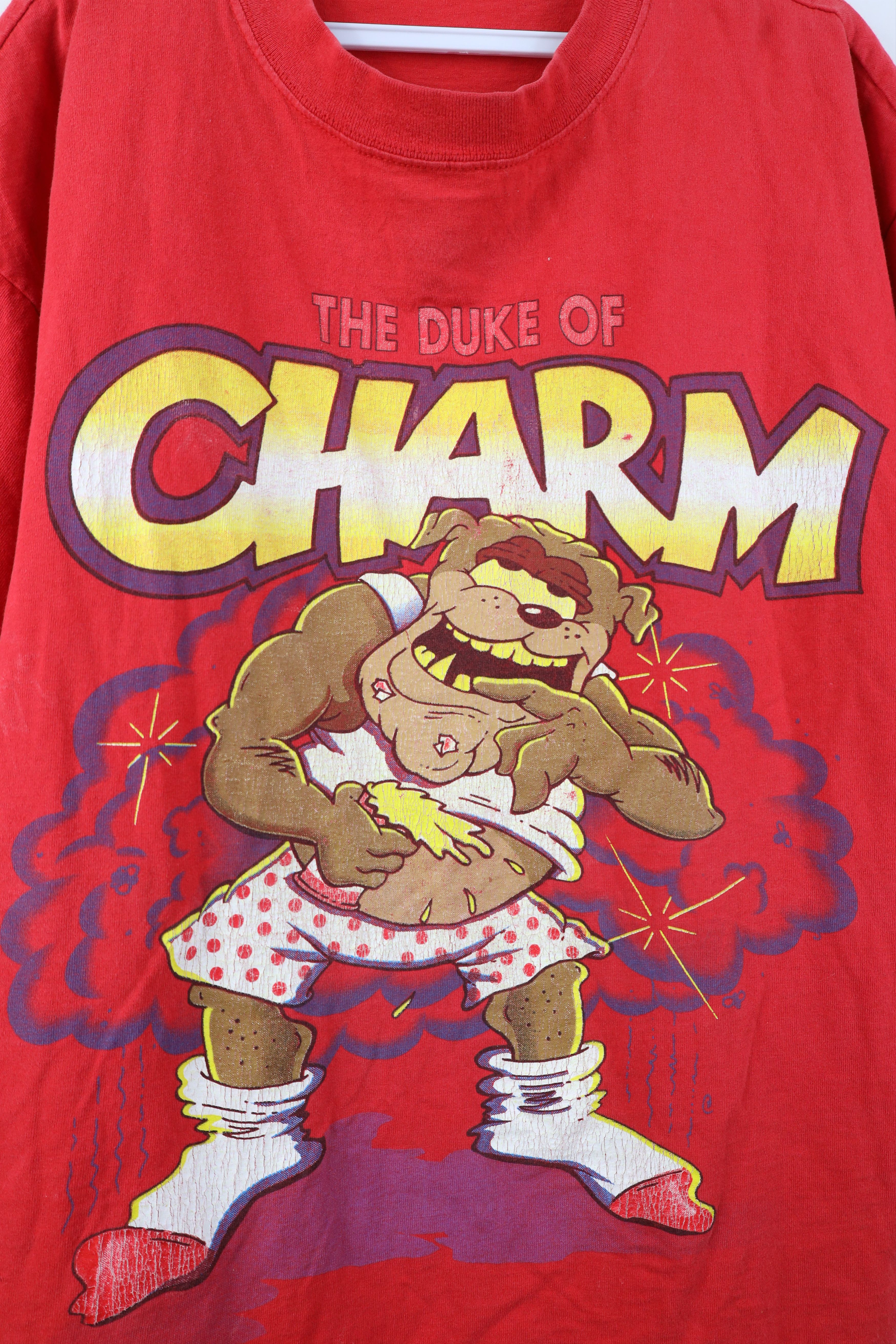 Vintage Vintage 90s Streetwear Duke of Charm Monster T-Shirt USA Size US XL / EU 56 / 4 - 4 Thumbnail