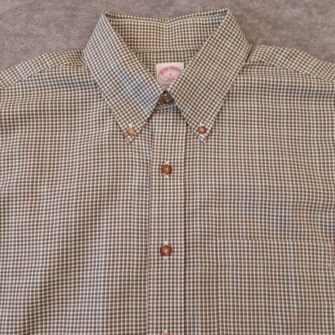 Brooks Brothers Brooks Brothers Shirt Mens Large Green Plaid Long Sleeve Button Down Size US L / EU 52-54 / 3 - 2 Thumbnail