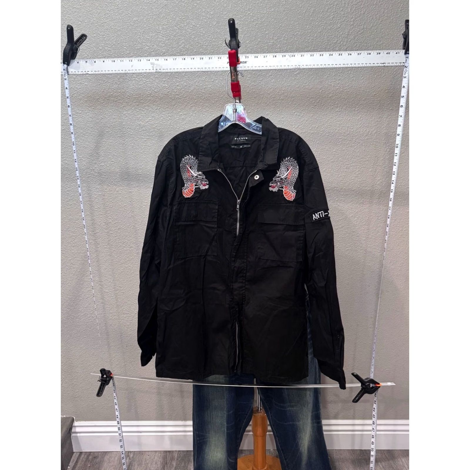 Pacsun Pacsun Anti You Dragon Zip Jacket XL Extra Large Mens zip jacket multicolor dragon zip jacket XL Extra Large Size US XL / EU 56 / 4 - 3 Thumbnail