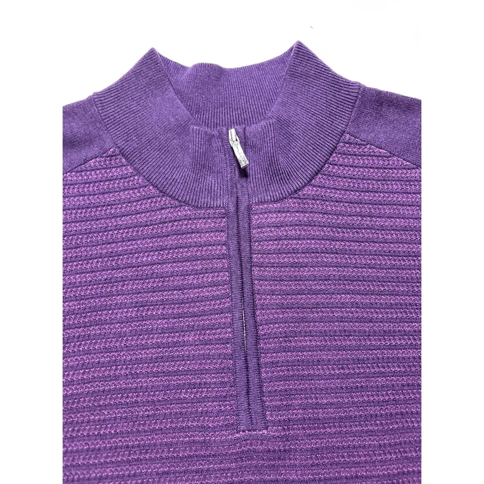 Tommy Bahama Tommy Bahama Pullover 1/4 Zip Long Sleeve Purple XL Men Size US XL / EU 56 / 4 - 4 Thumbnail