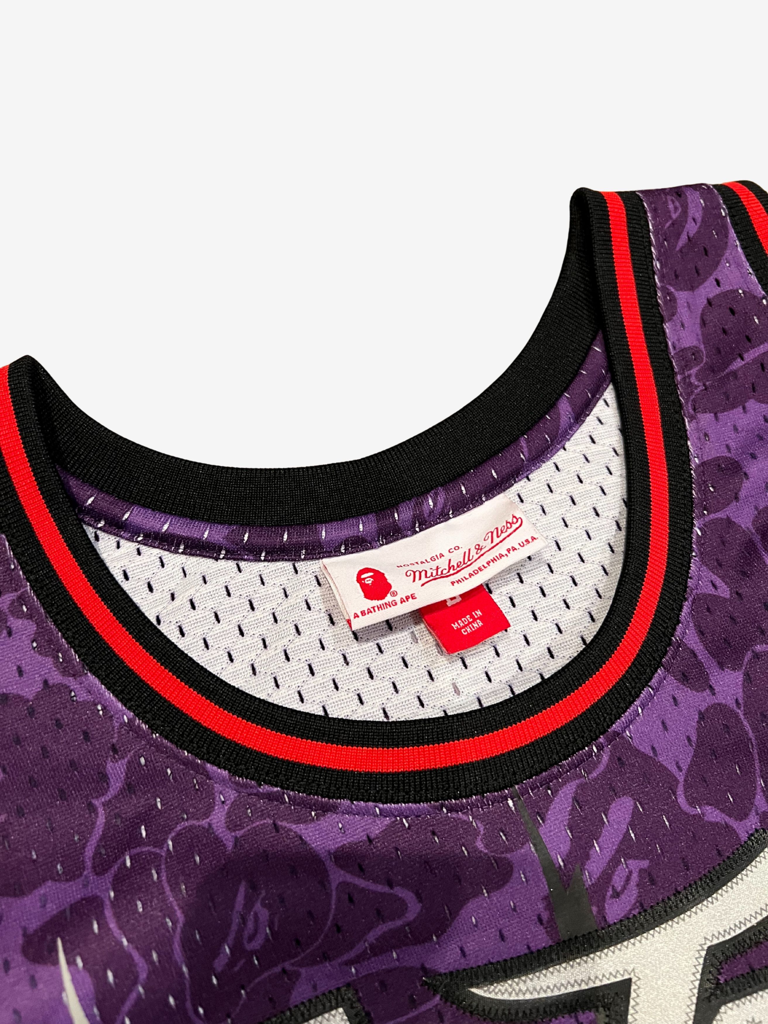 Bape A Bathing Ape x Mitchell & Ness Purple Raptors Jersey Size US L / EU 52-54 / 3 - 3 Thumbnail