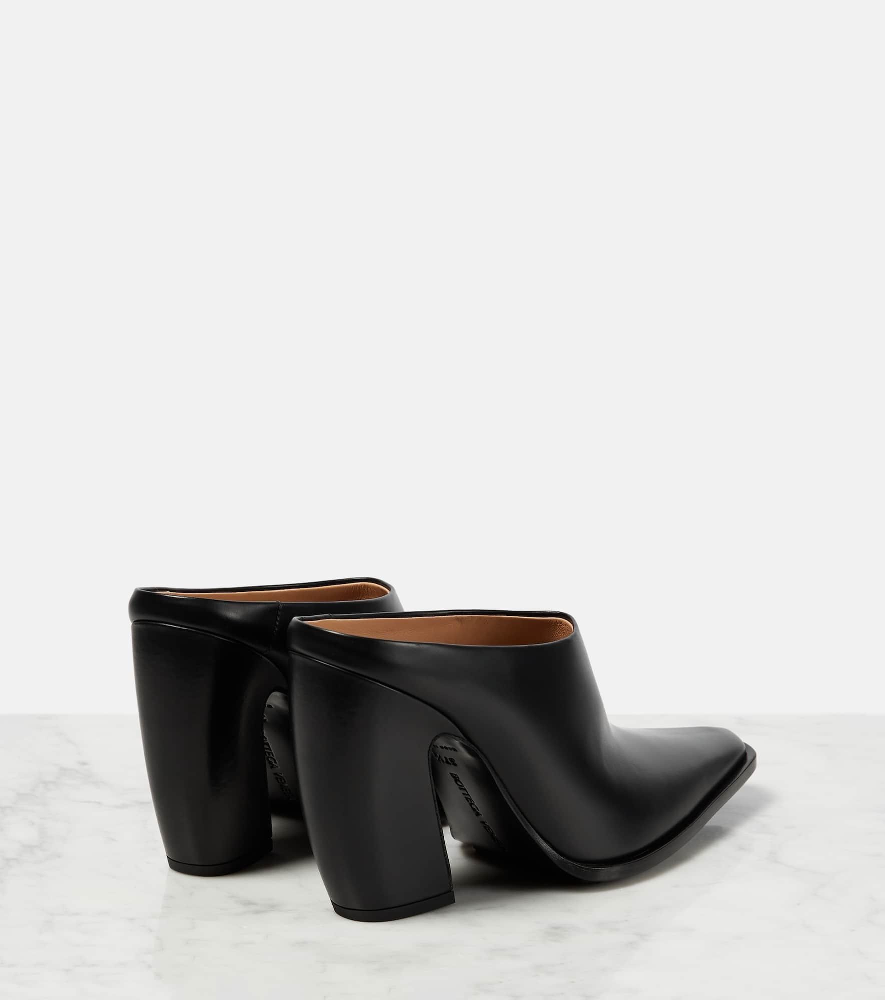 Bottega Veneta o1y0725 Leather Mules in Black Size US 10 / IT 40 - 4 Thumbnail