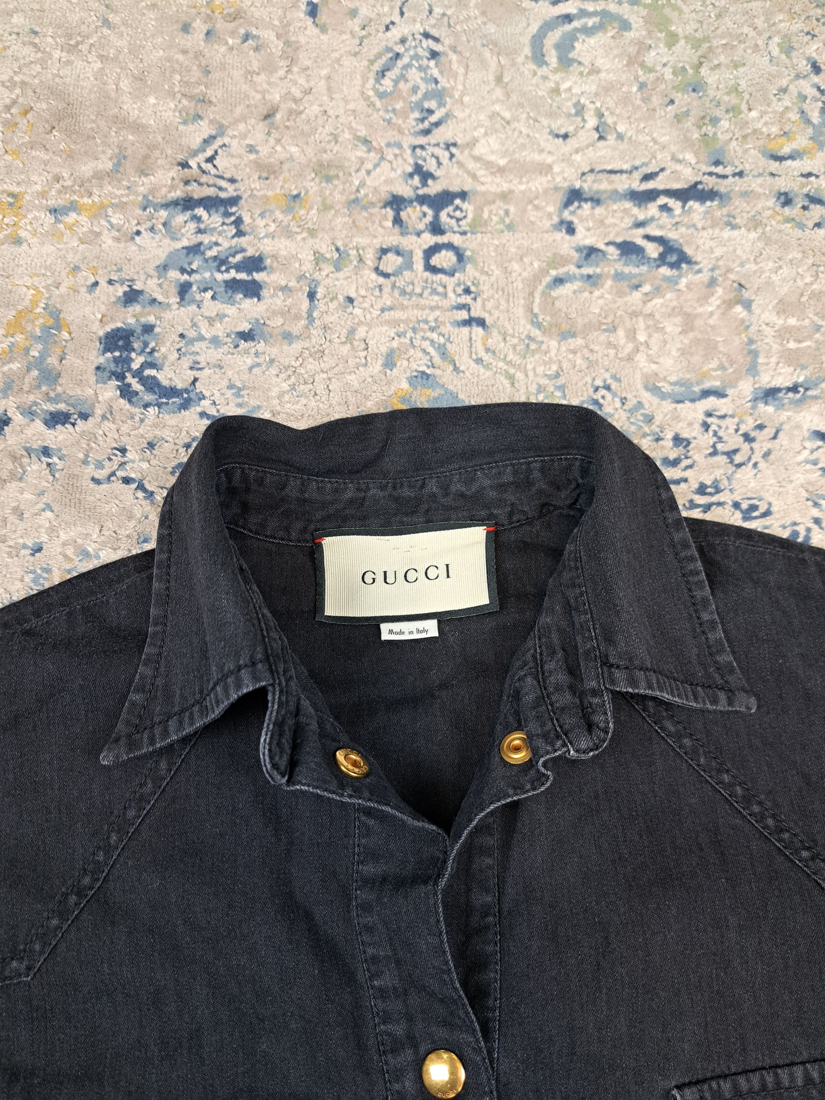 Gucci Gucci Very Rare Back Print Button Up Shirt Size M / US 6-8 / IT 42-44 - 4 Thumbnail