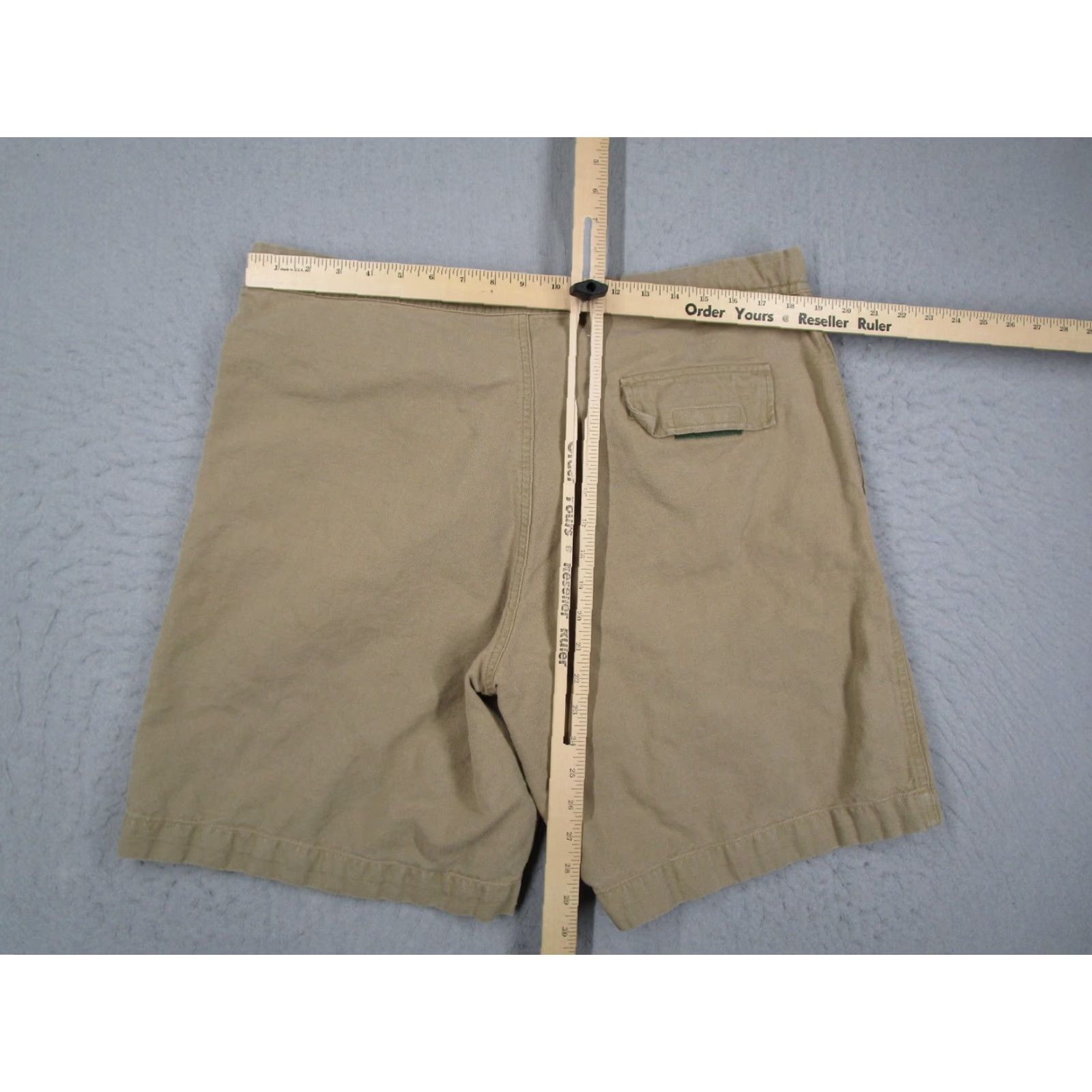 J.Crew VINTAGE J.CREW Shorts Mens 36 Beige Linen Blend Drawstring Chino Button Fly Y2K Size US 33 - 5 Thumbnail