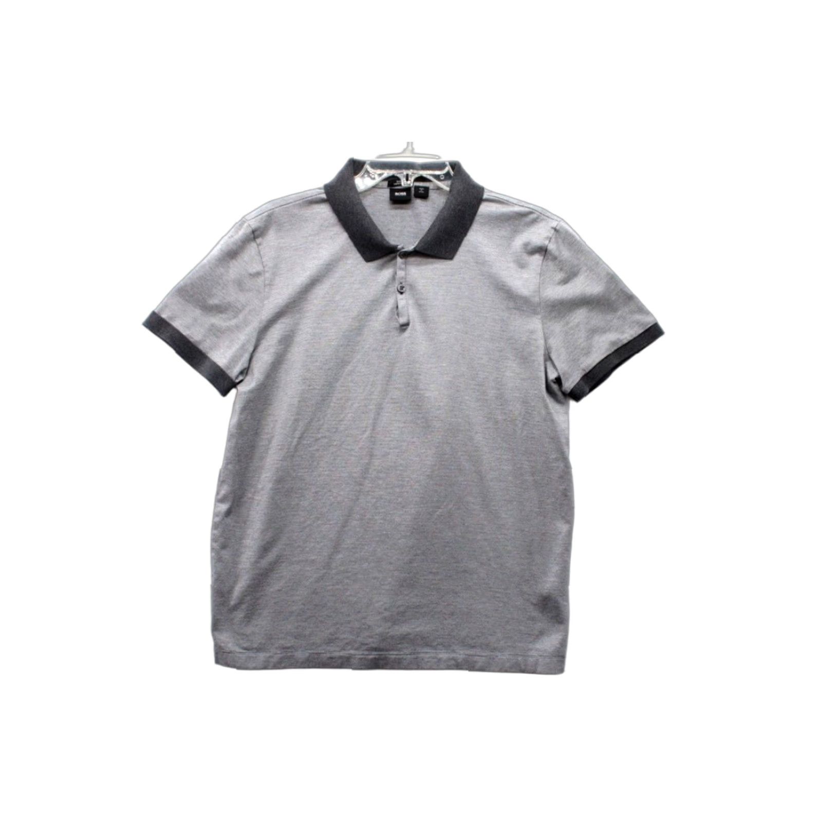 Hugo Boss HUGO BOSS Polo Shirt Men's XL Gray Slim fit Mercerised Short Sleeve Preppy Size US XL / EU 56 / 4 - 1 Thumbnail