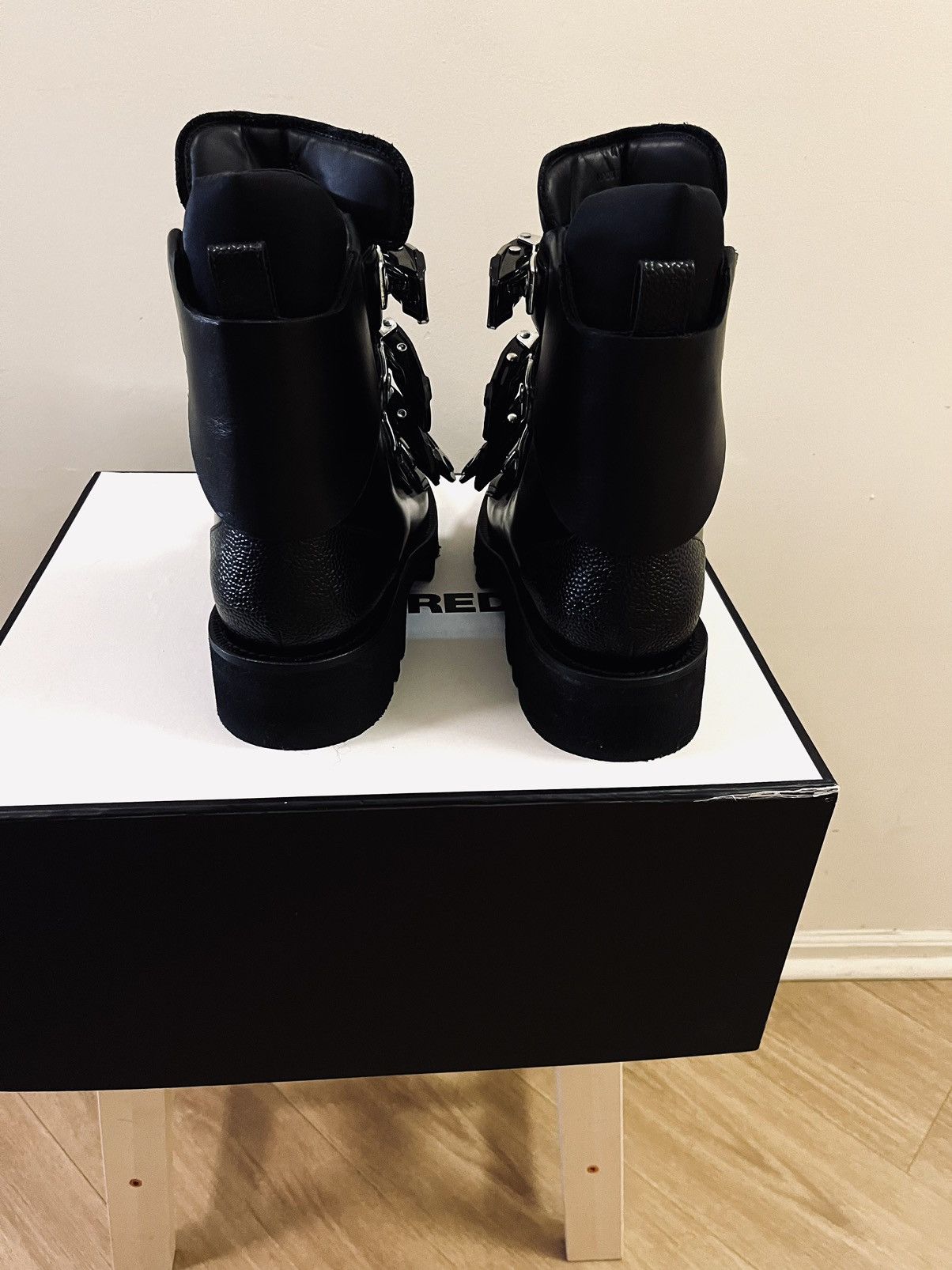 Dsquared2 Dsquared2 Black Leather Robot/ Military Style Boots Size US 11 / EU 44 - 14 Thumbnail