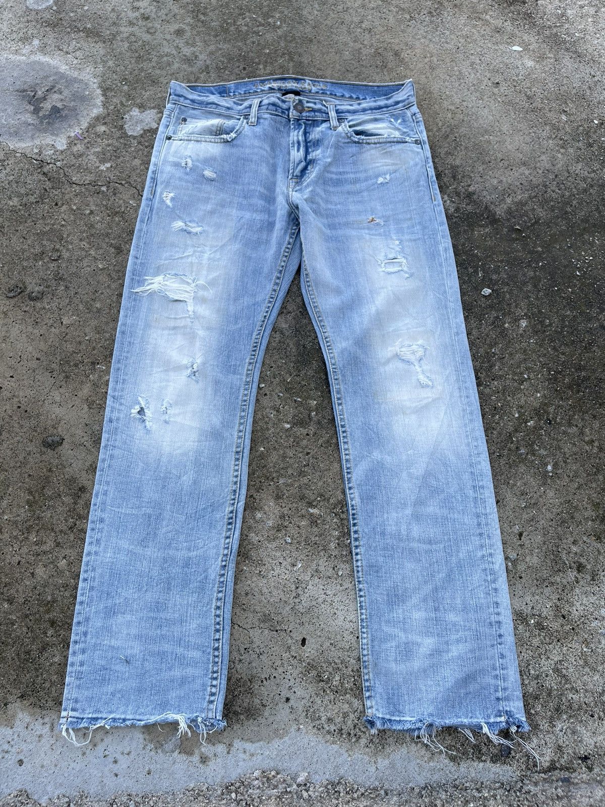 Japanese Brand 🔥 American Eagle Outfit Distressed Denim W34🔥 Size US 34 / EU 50 - 3 Thumbnail