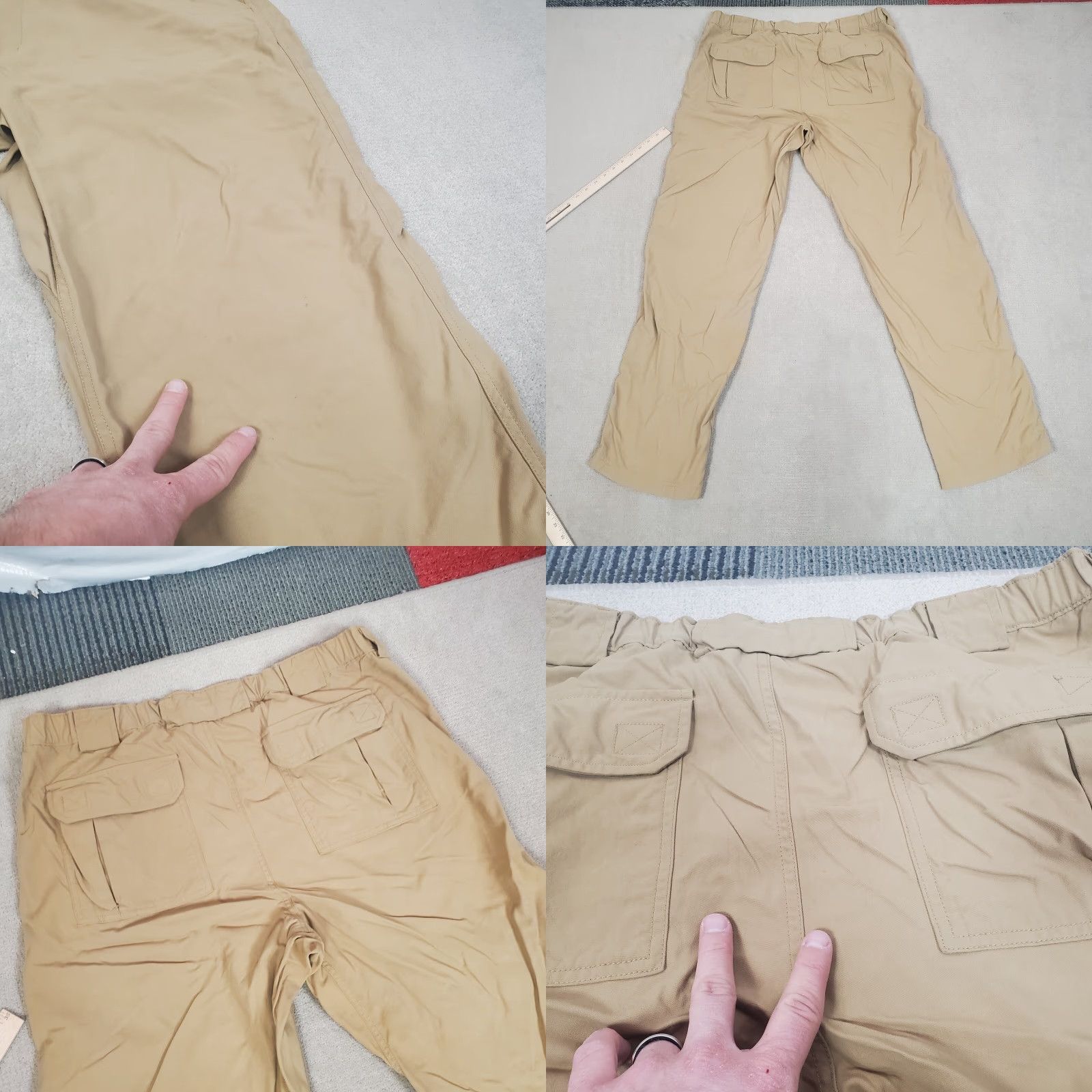 Vintage Duluth Pants Mens XL Beige Cargo Jeans Nylon 34 in Inseam Regular Straight Pockets Logo Front Flat Front Outdoor Casual Workwear Outdoors Size US 36 / EU 52 - 9 Thumbnail