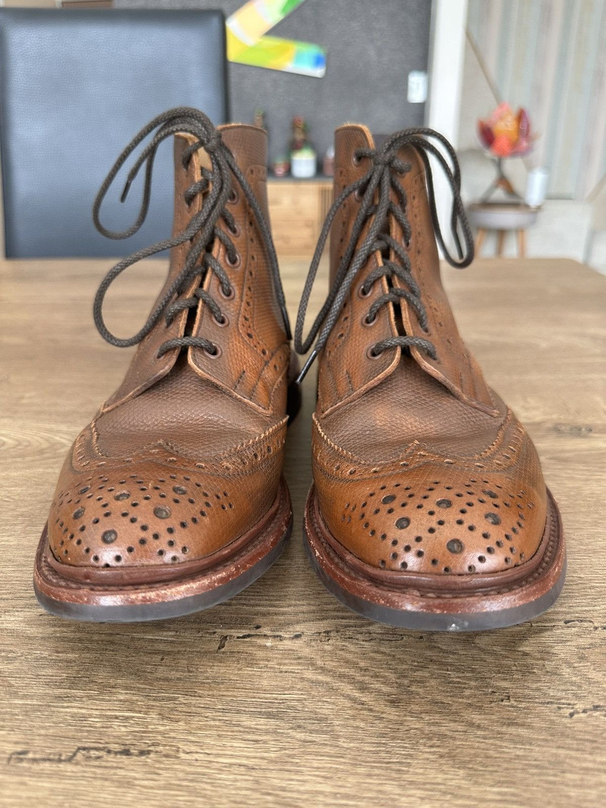 Trickers Stow Boots Tan Cross Hatch Grain size UK 8 US9