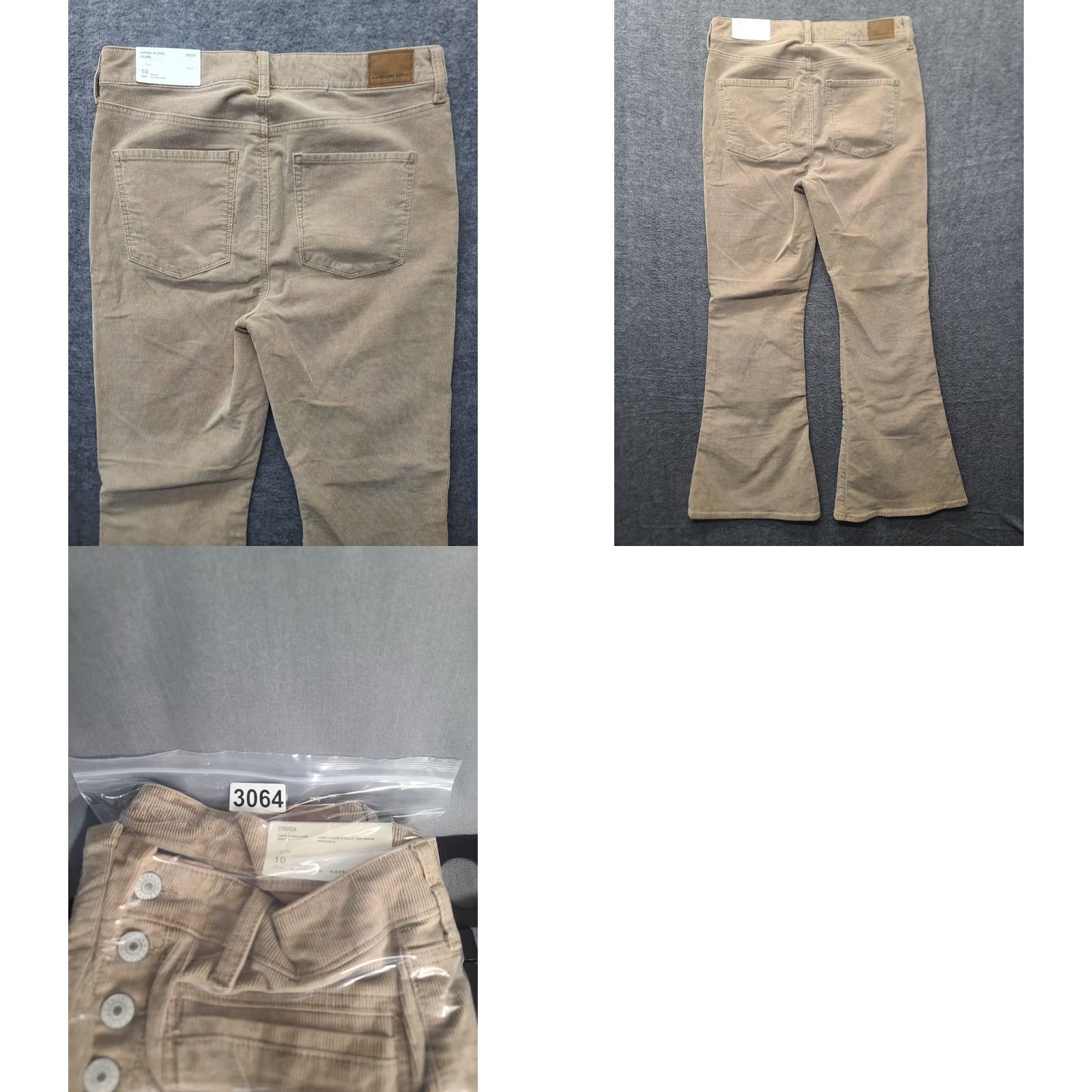 American Eagle Outfitters VINTAGE American Eagle Outfitters Pants Womens Regular Flared High Rise 31 Inseam Beige Corduroy 90s Chino Womens Size 26" / US 2 / IT 38 - 9 Thumbnail