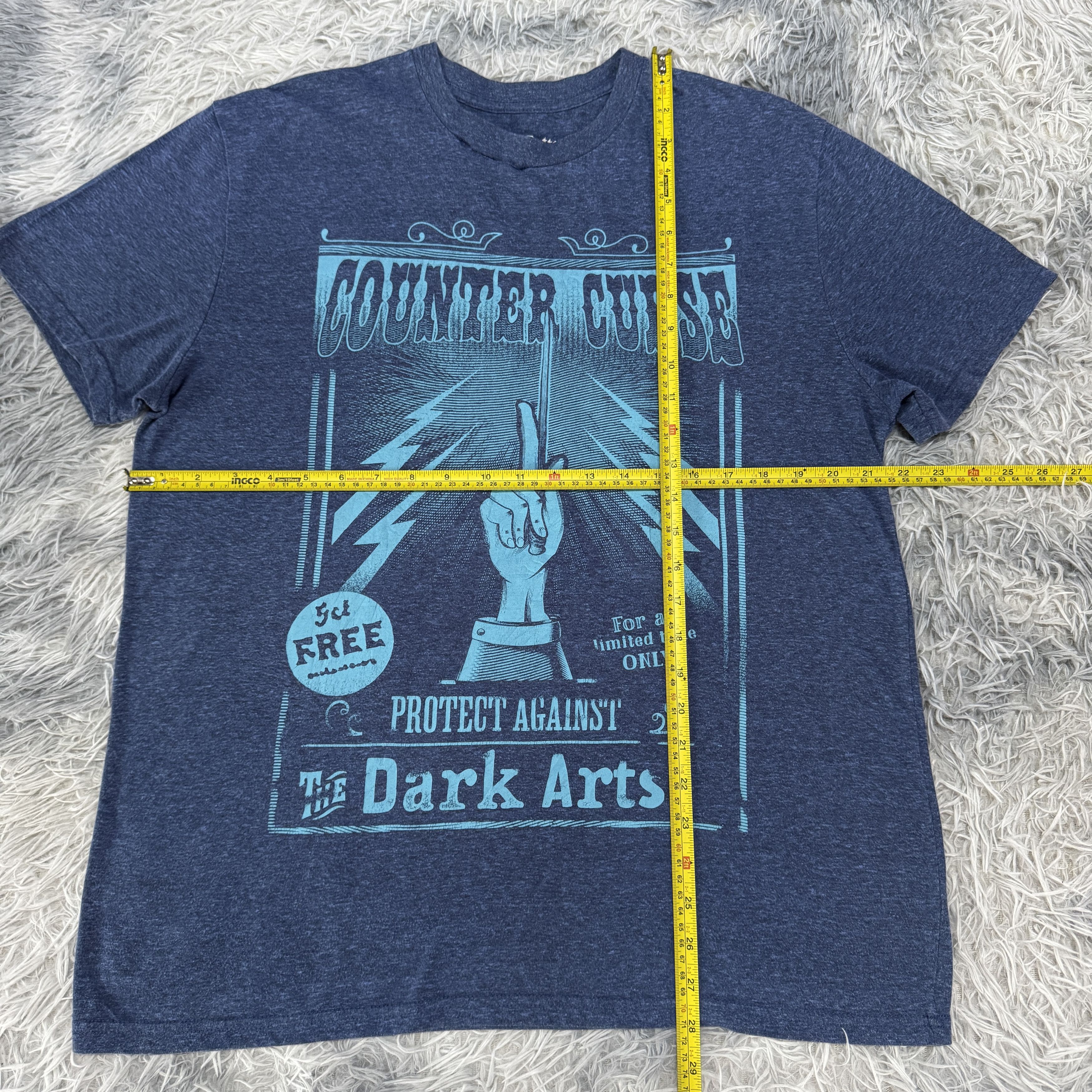 Vintage Harry Potter Dark Arts Mens Blue Short Sleeve Tshirt Size US L / EU 52-54 / 3 - 5 Thumbnail