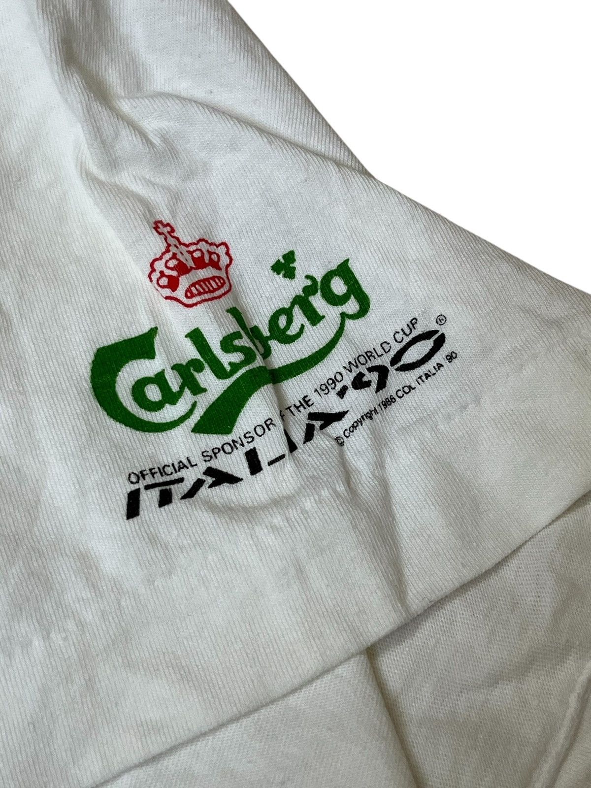 Sports Specialties RARE🔥Vintage 80s WORLD CUP ITALIA 1990 by carlsberg t shirt Size US L / EU 52-54 / 3 - 5 Thumbnail