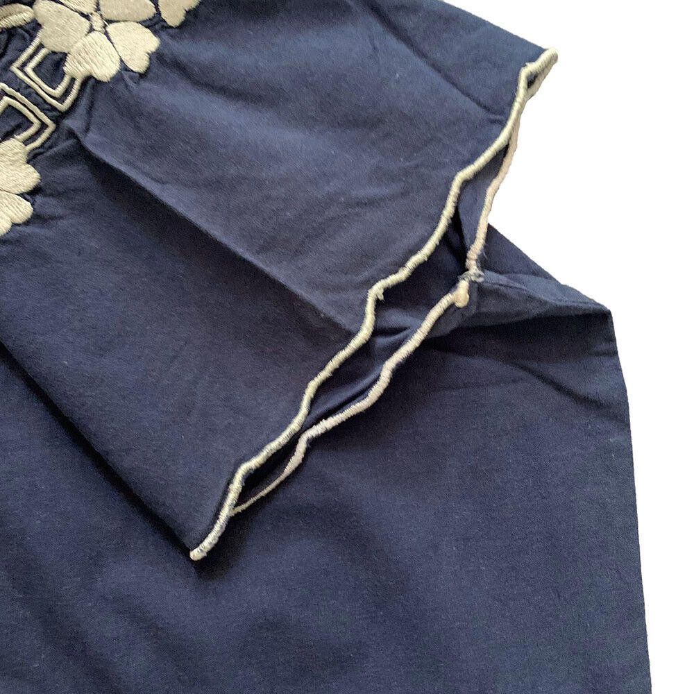 Designer Pre Owned Marine Blue Hand Made Blouse L Size L / US 10 / IT 46 - 5 Thumbnail