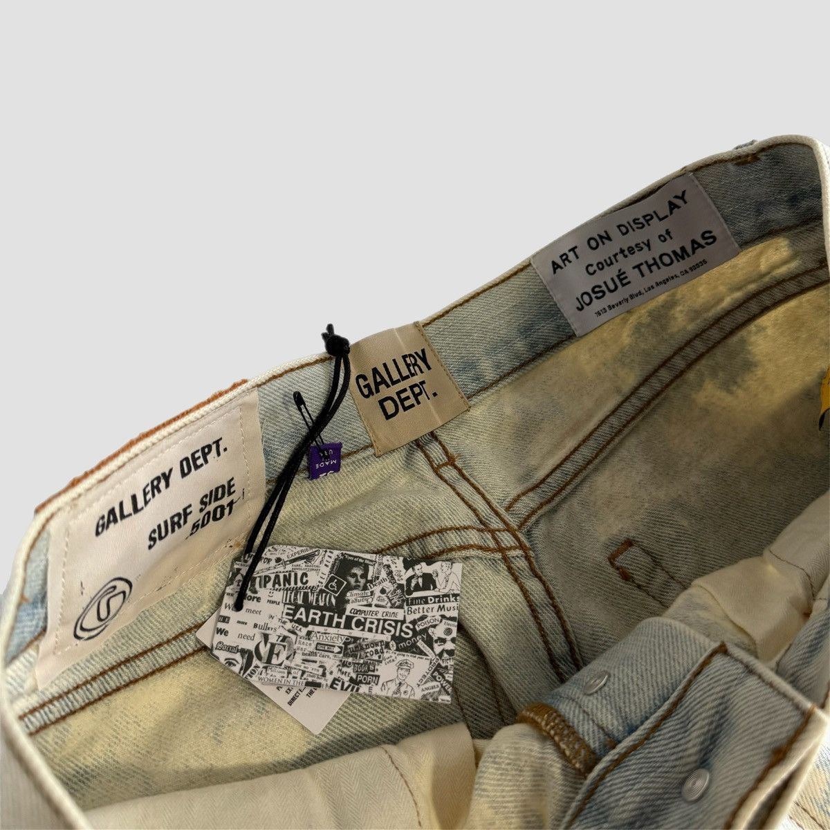 Gallery Dept. Gallery Dept Bleached Straight Leg Jeans Size US 32 / EU 48 - 11 Thumbnail