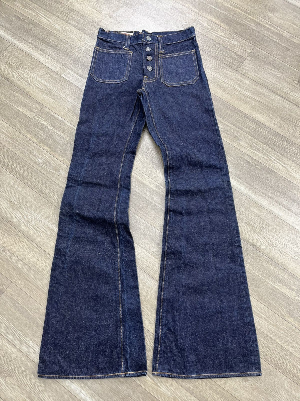If Six Was Nine 2000s Edwin V-Cut Mudwashed Flared Denim Archive