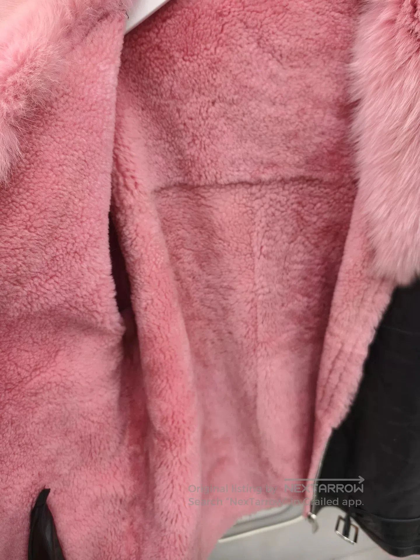 Japanese Brand Black Wool Leather Coat with Fox Fur Trim. Size XL / US 12-14 / IT 48-50 - 2 Thumbnail