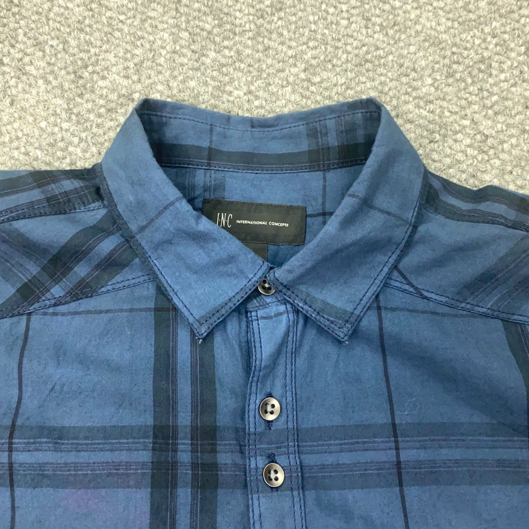 Vintage VINTAGE INC Flannel Shirt Blue Plaid Long Sleeve Mens Large Button-Up Casual Size US L / EU 52-54 / 3 - 4 Thumbnail
