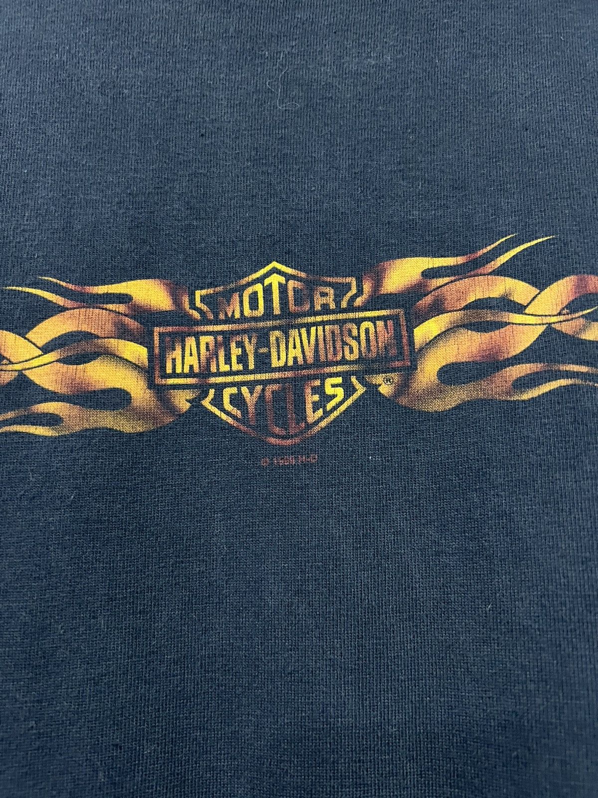 Harley Davidson Vintage 90s Harley Davidson Flame Single Stitch Tshirt Size US XL / EU 56 / 4 - 3 Thumbnail