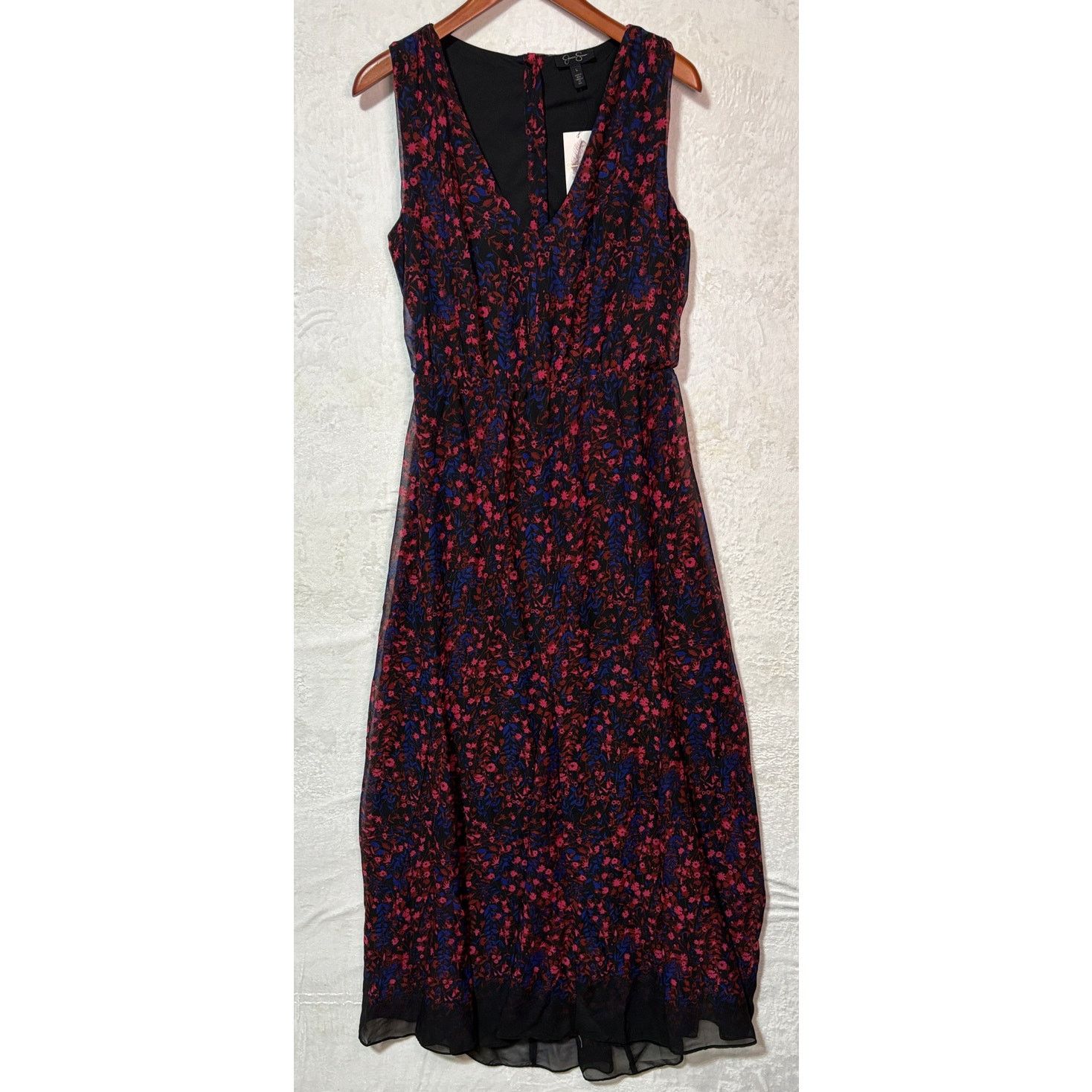 Jessica Simpson JESSICA SIMPSON Women's Black Floral Maxi Dress | Sz L | NWT Size L / US 10 / IT 46 - 3 Thumbnail