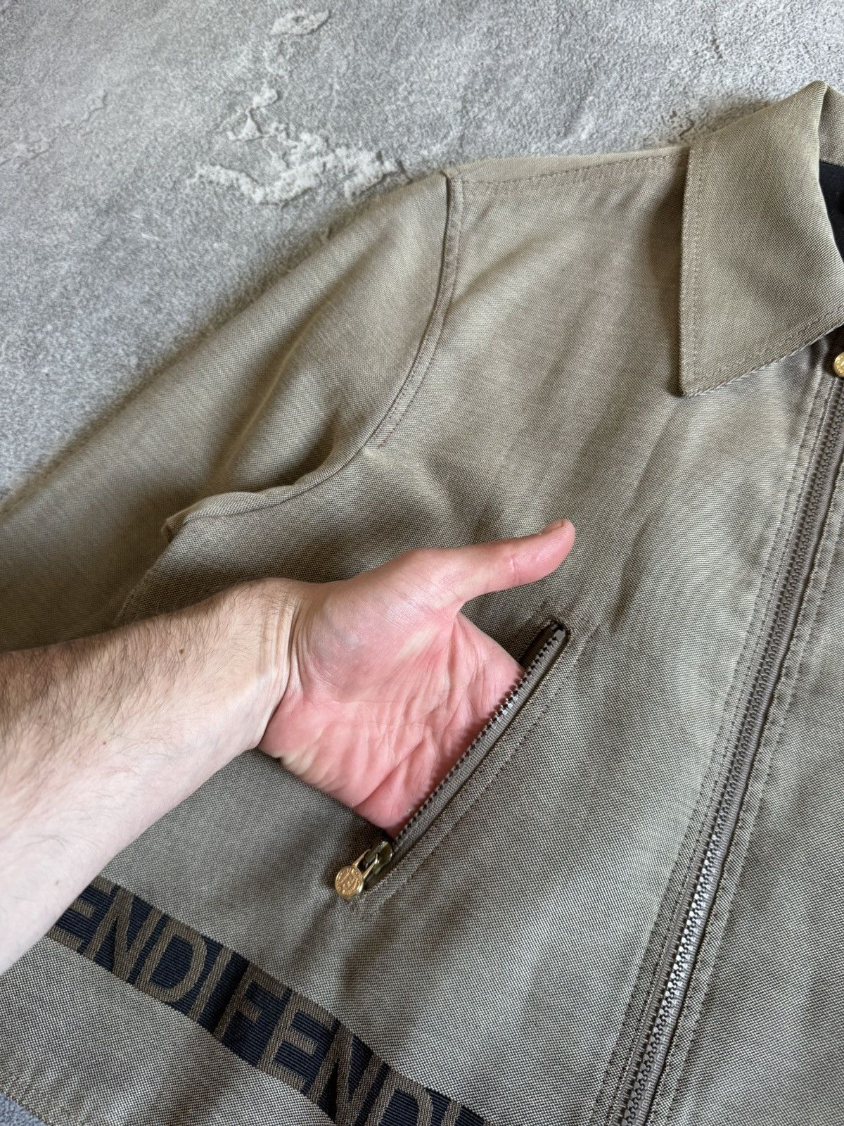Fendi FENDI retro vintage zip jacket blazer bomber monogram 90s Size M / US 6-8 / IT 42-44 - 9 Thumbnail