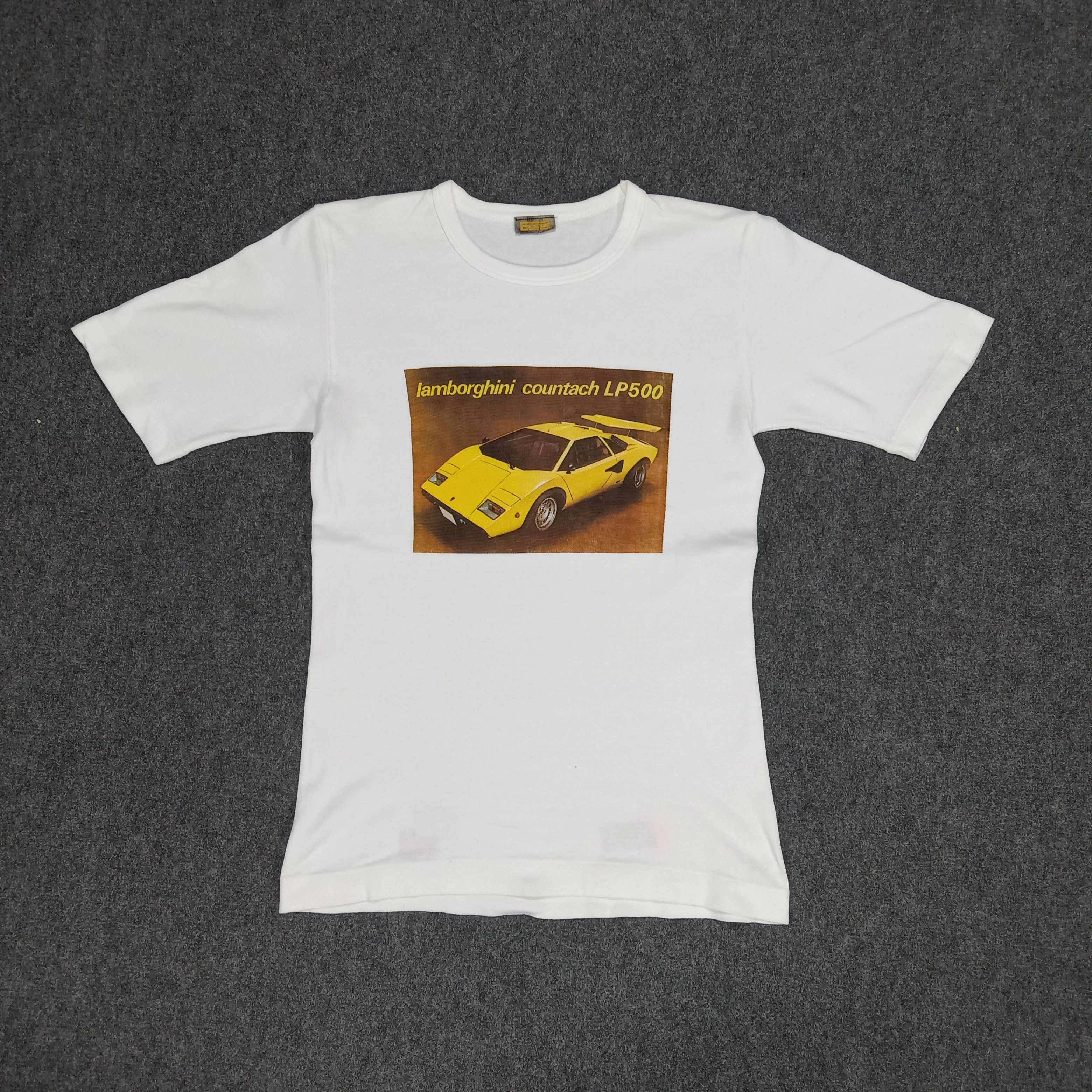 Lamborghini × Vintage Vintage 90's Lamborghini Countach LP500 Classic Car Tshirt Size US XS / EU 42 / 0 - 1 Thumbnail