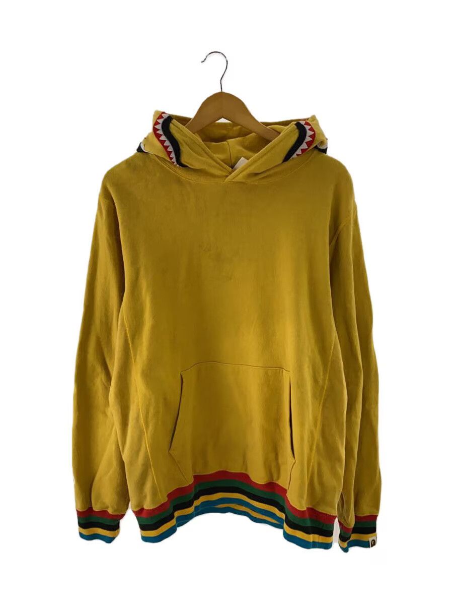 Bape A Bathing Ape Shark Link Rib Cotton Pullover Hoodie Yellow Size US XL / EU 56 / 4 - 1 Thumbnail