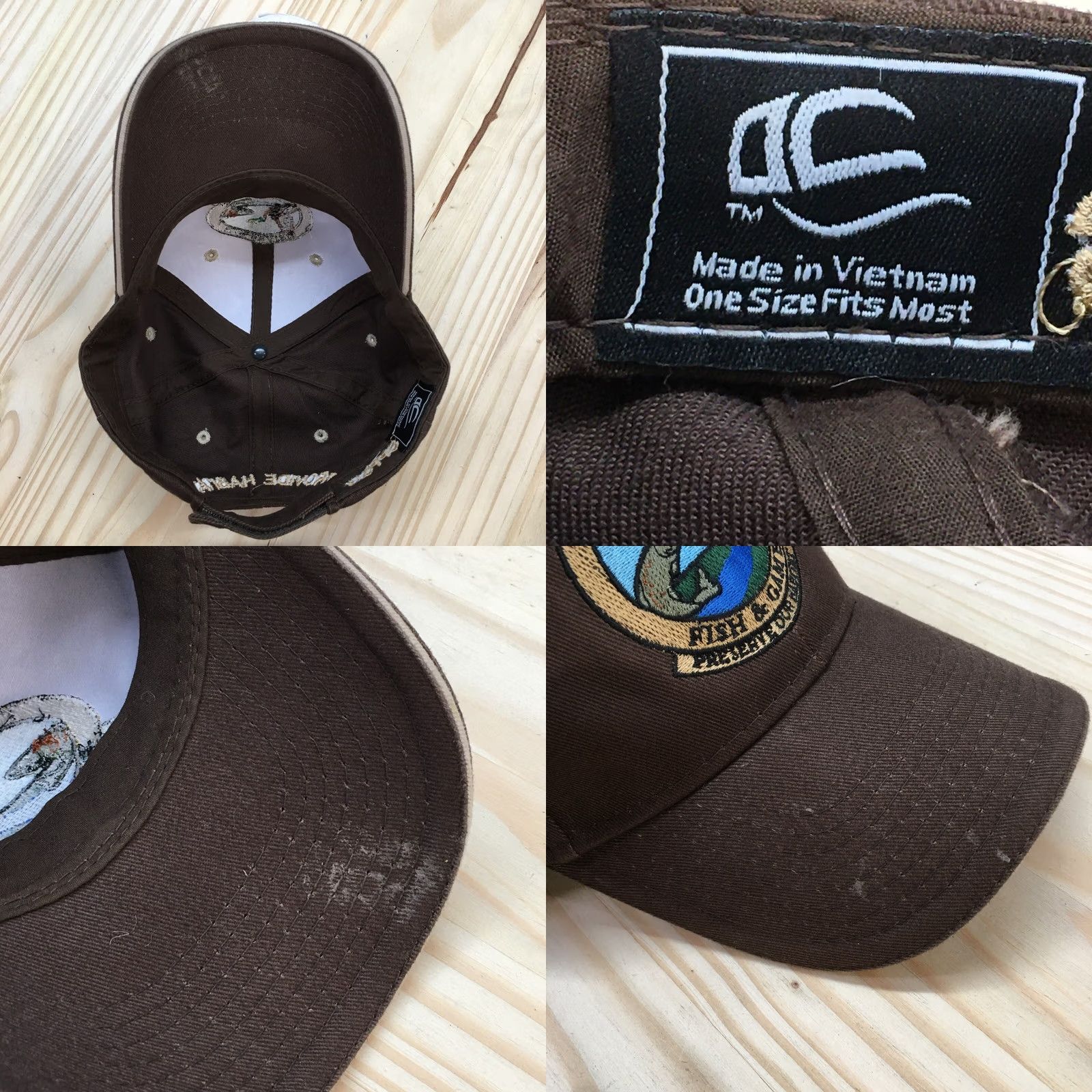 Vintage OC Caps Star Prairie Fish & Game Baseball Cap Hat Mens Brown One Size Casual Size ONE SIZE - 8 Thumbnail