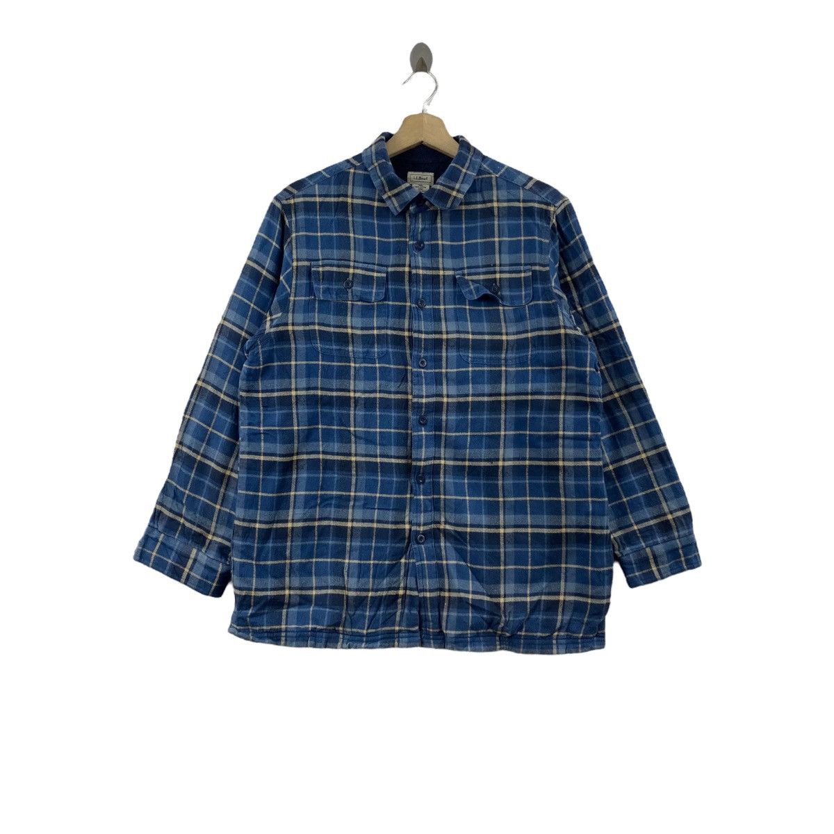 L.L. Bean LL BEAN USA Check Tartan Button Up Long Sleeve Casual Blue Size US XL / EU 56 / 4 - 1 Thumbnail