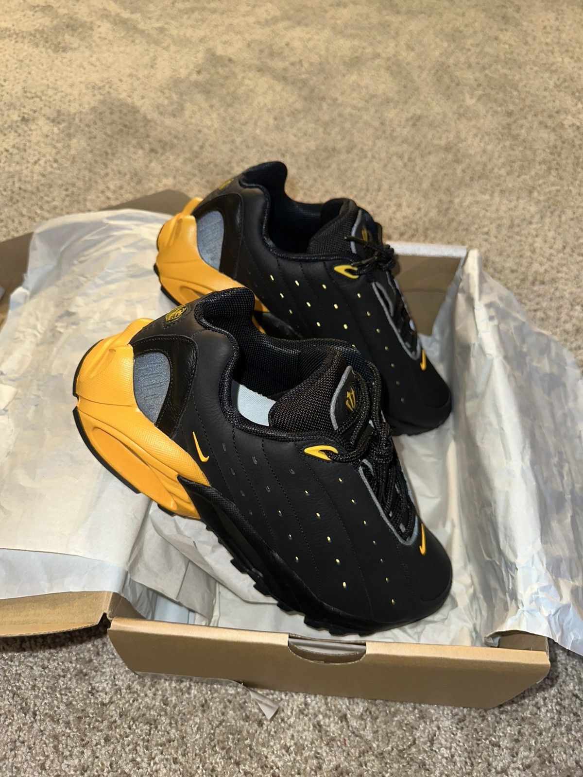 Drake × Nike × October's Very Own Drake x Nike x Nocta “Hot Stop” (Black / University Gold) Size US 9.5 / EU 42-43 - 3 Thumbnail