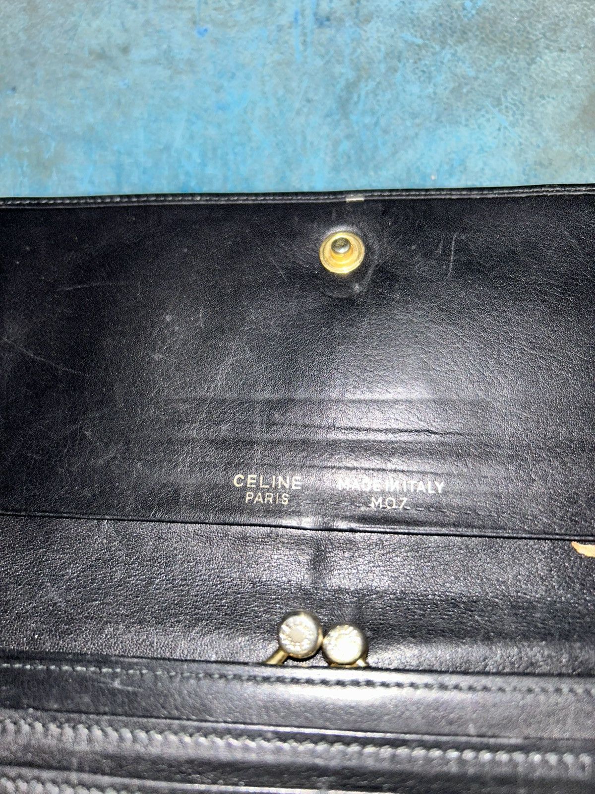 Celine Women Black Leather Long Wallet Size ONE SIZE - 7 Thumbnail