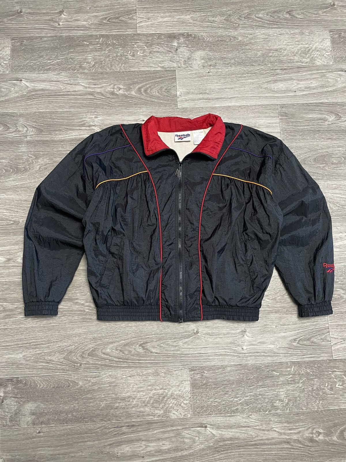Reebok Vintage Reebok Nylon Track Jacket Oversized Fit 90s Size US M / EU 48-50 / 2 - 1 Thumbnail