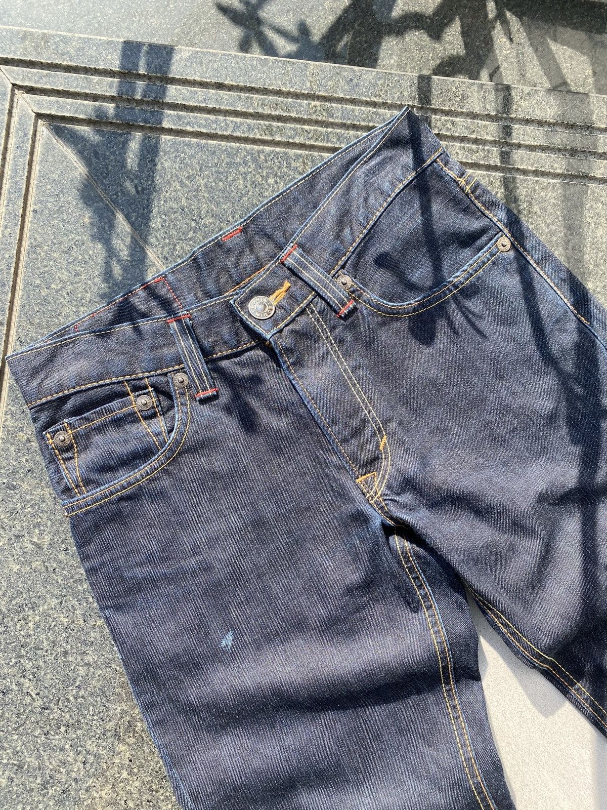 Edwin × Vintage 90’s EDWIN RARE POCKET LOGO RETRO JAPANESE Y2K BRAND DENIM Size US 32 / EU 48 - 4 Thumbnail