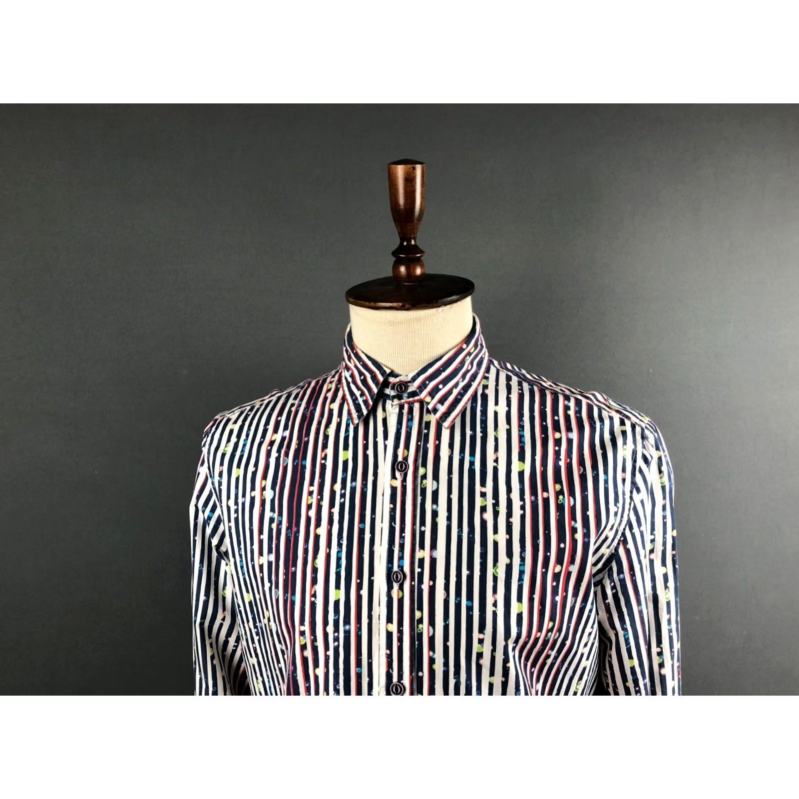 Desigual Desigual Mens Shirt Multicolor Cotton Striped Long Sleeve Button-Up Casual Adult L Size US L / EU 52-54 / 3 - 5 Thumbnail