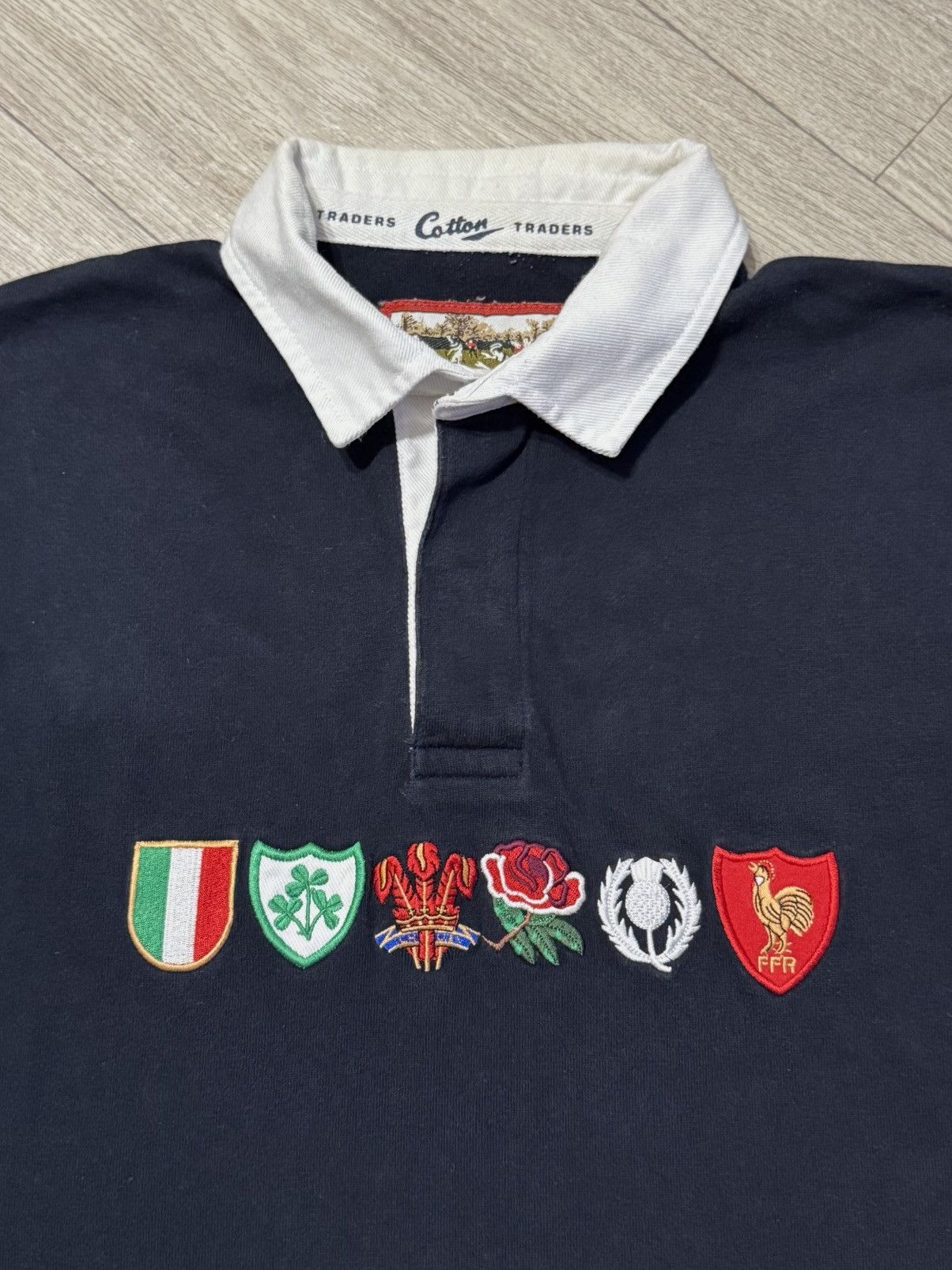 Cotton Traders 🔷Vintage Cotton Traders Six Nation Rugby Shirt 90s🔷 Size US M / EU 48-50 / 2 - 4 Thumbnail