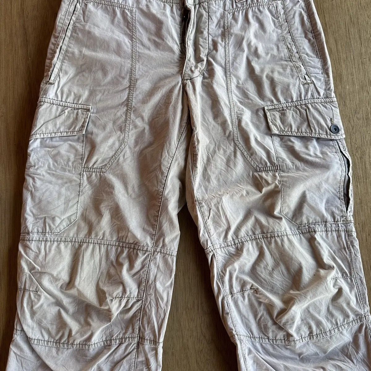 Napapijri VINTAGE NAPAPIJRI GEOGRAPHIC TROUSERS BUTTON FLY CROP CARGO Size US 33 - 2 Thumbnail
