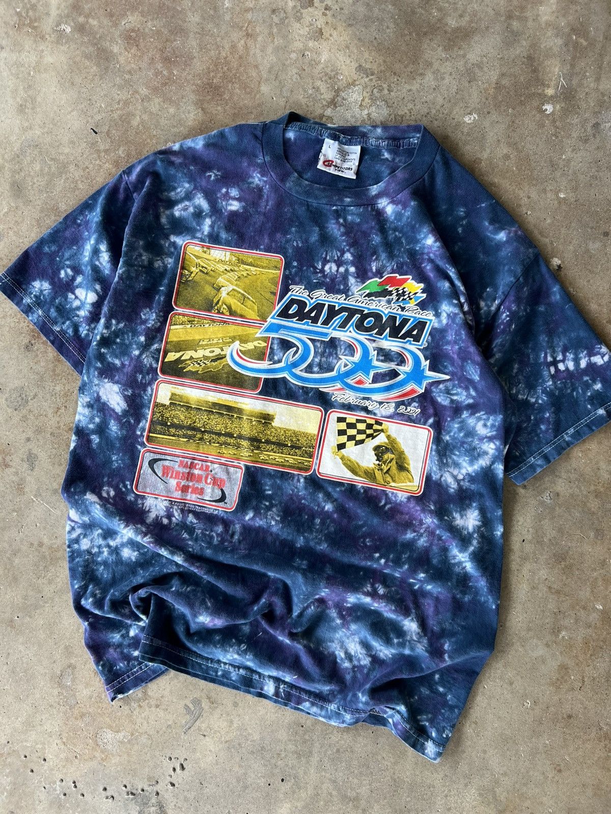 Starter Vintage 90’s NASCAR Daytona 500 Tie Dye Racing T Shirt Size US L / EU 52-54 / 3 - 2 Thumbnail
