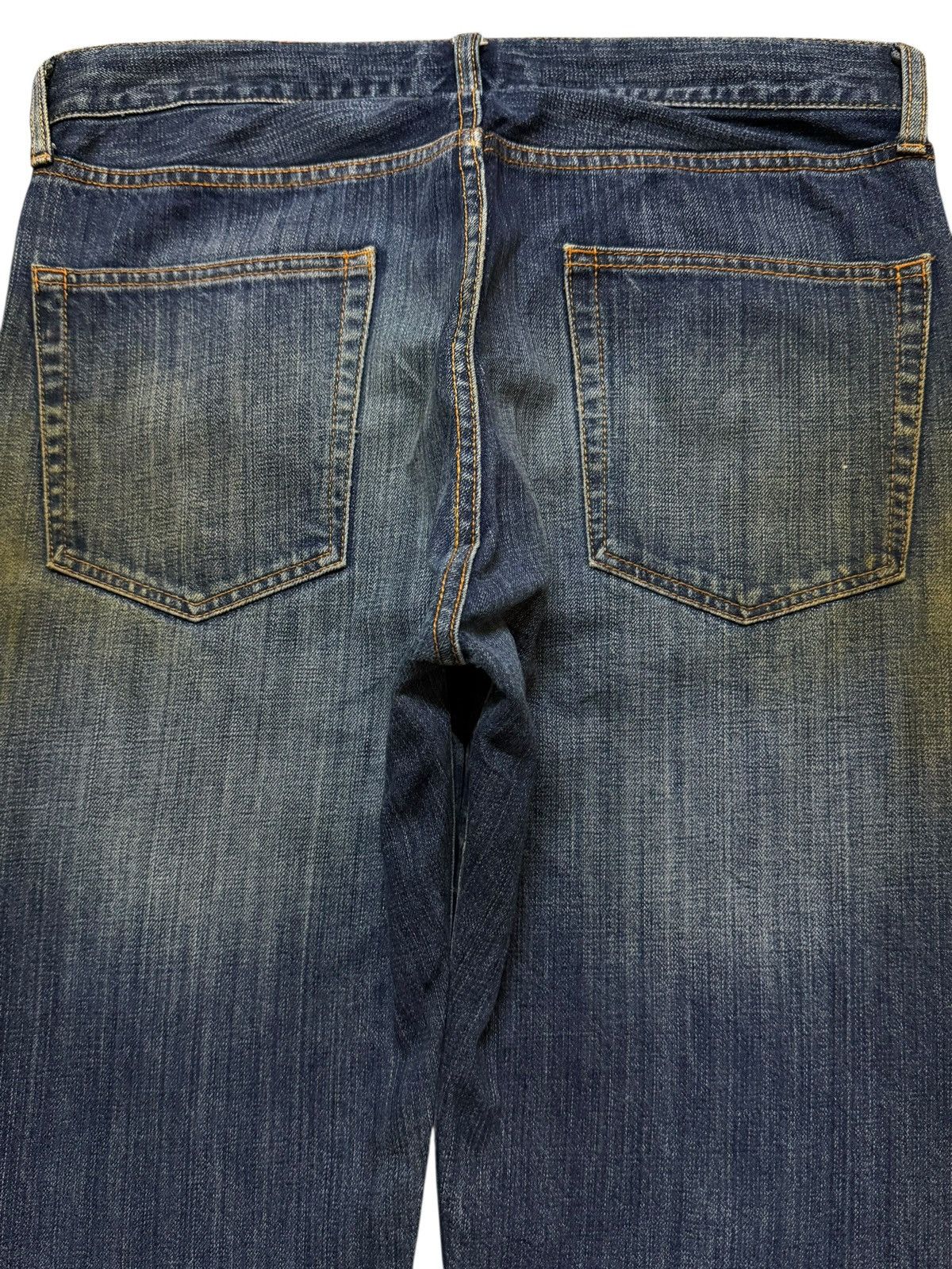 Helmut Lang Vintage Y2K Japanese Brand Blue Mud Wash Distress Straight Size US 32 / EU 48 - 4 Thumbnail