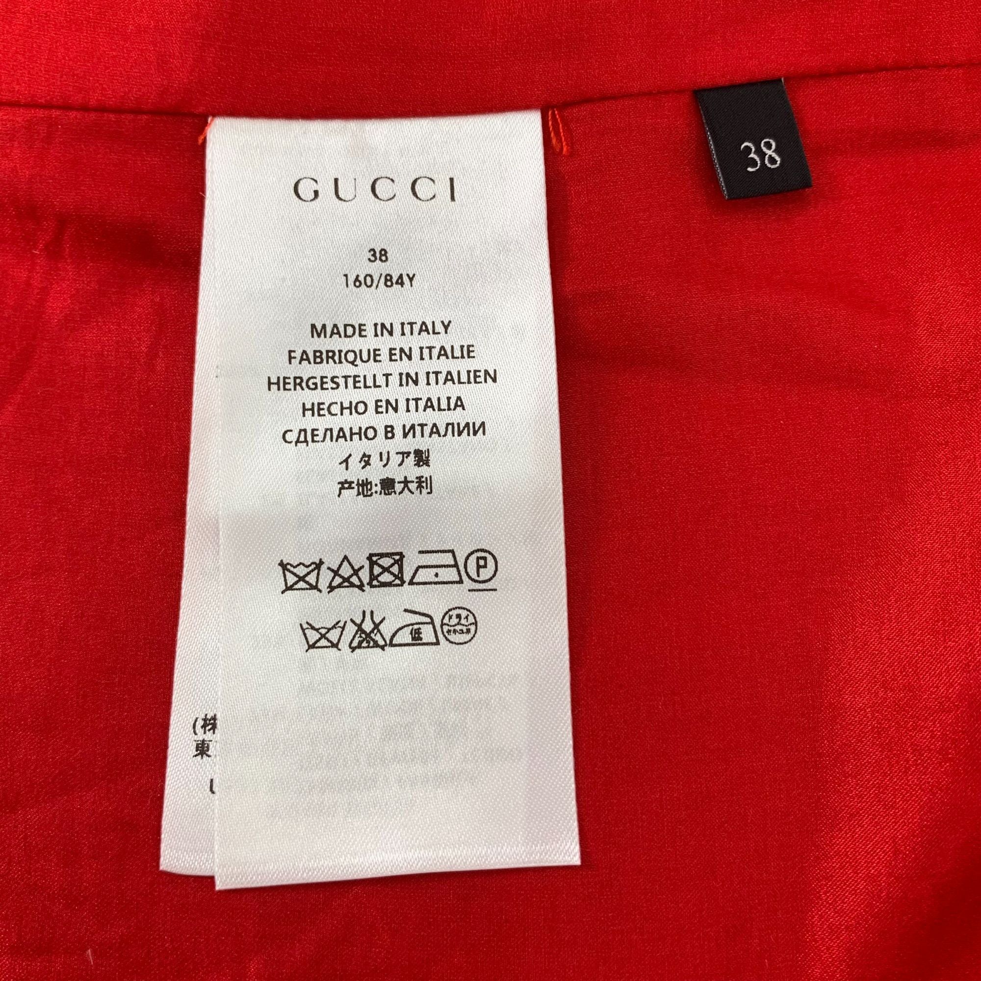 Gucci Gucci Dusty Rose Wool Blend Long Coat With Gold Button Size S / US 4 / IT 40 - 8 Thumbnail