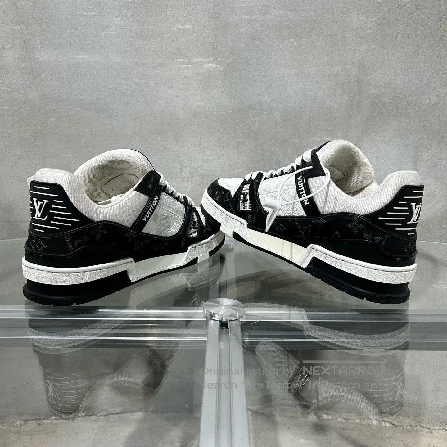 Louis Vuitton Louis Vuitton Trainer Black and White Jeans shoes Size US 7.5 / EU 40-41 - 5 Thumbnail