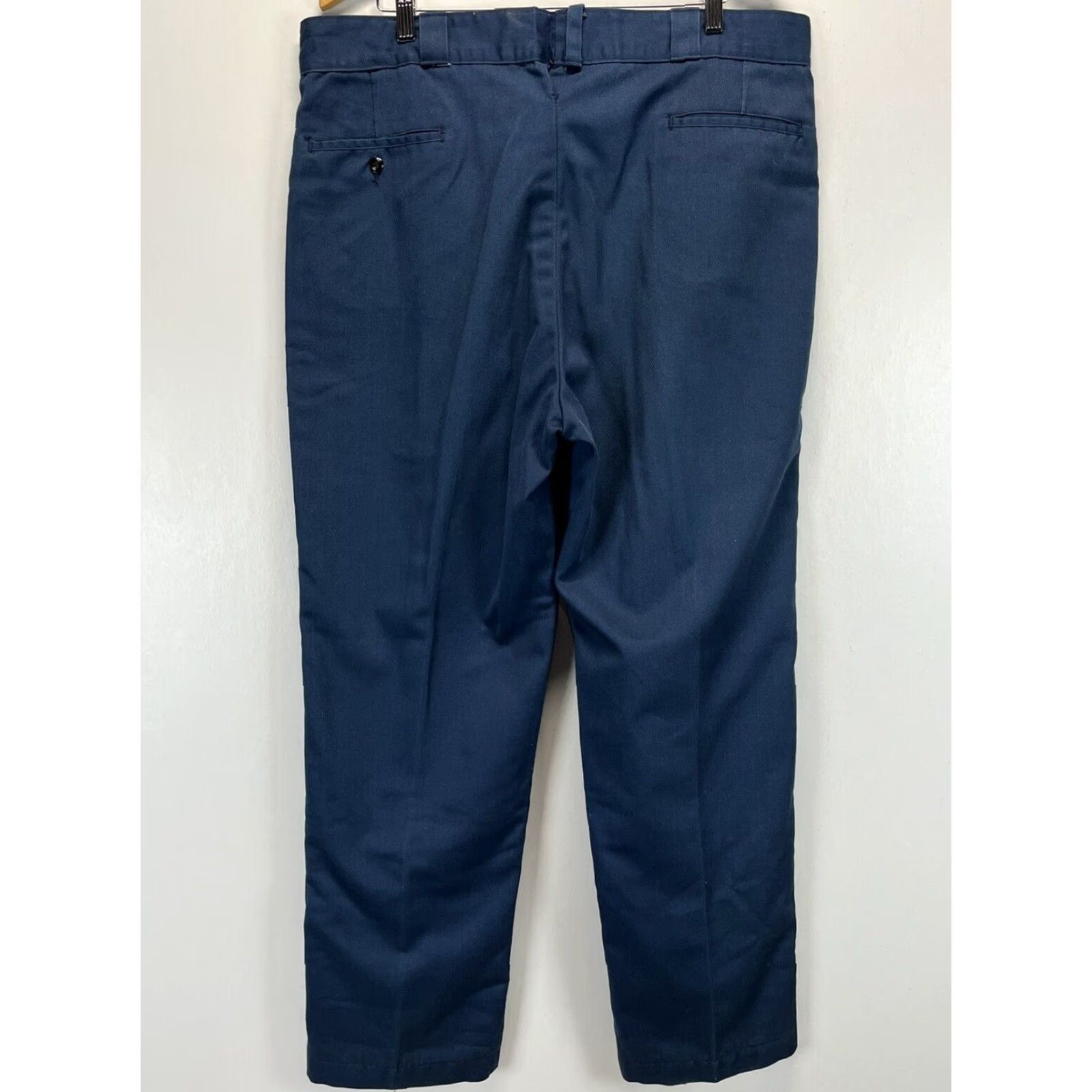 Vintage VINTAGE L.L. Bean Chino Pants Men's Casual Workwear Cotton Blend Flannel Lined Sz 40 X 33 Blue 80s Mens Size US 40 / EU 56 - 2 Thumbnail