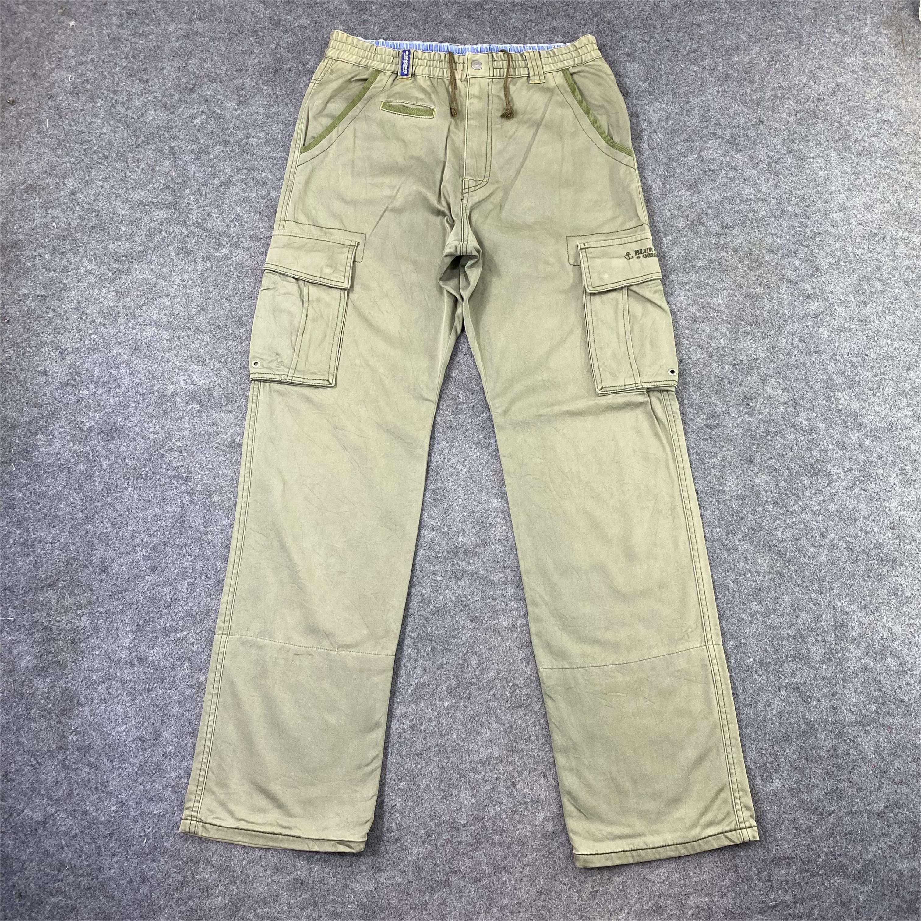 Japanese Brand × Vintage BLUE CROSS FADED GREEN CARGO PANTS -C026 Size US 32 / EU 48 - 1 Thumbnail